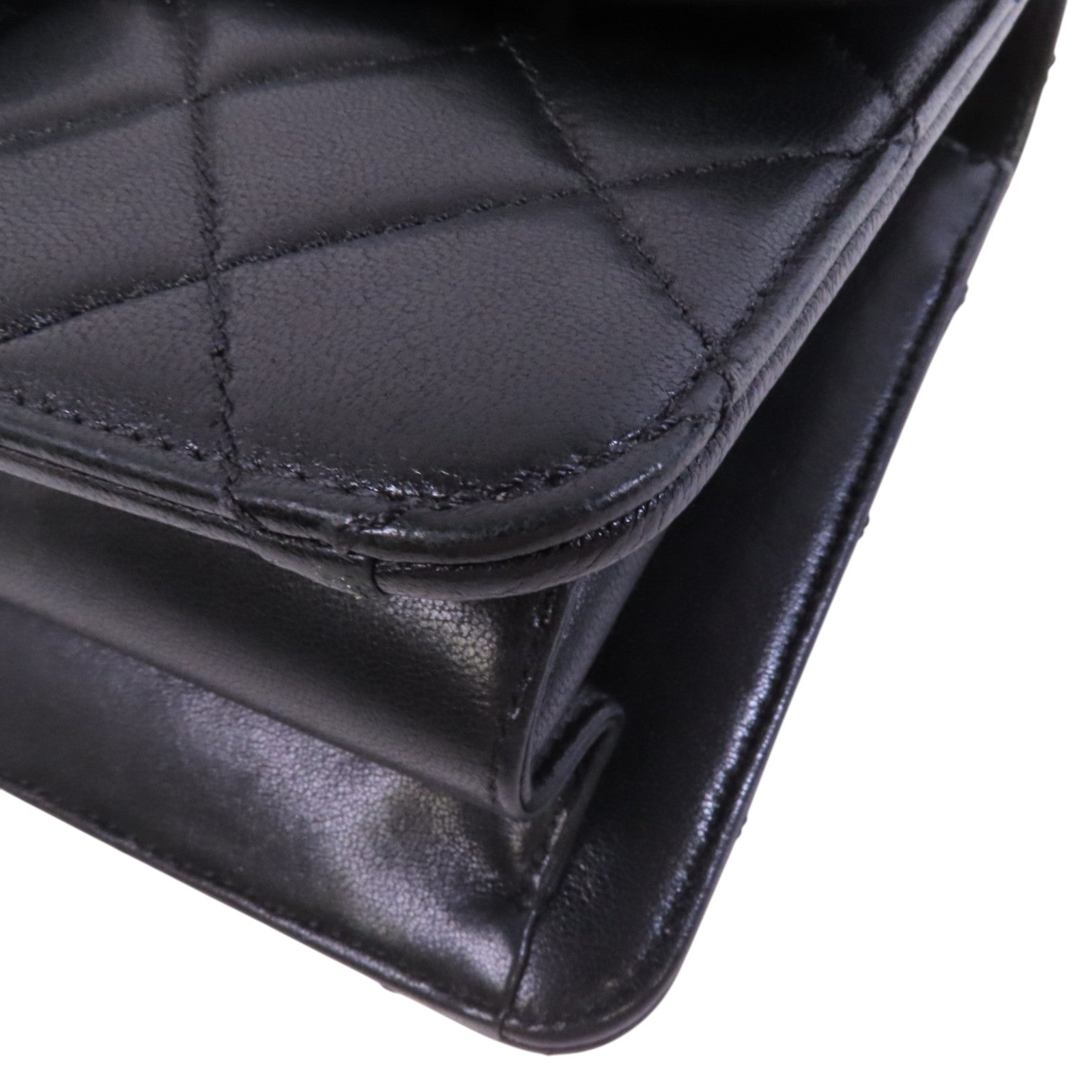 CHANEL 羊皮皮革Chain Shoulder Bag金扣鏈帶肩背袋