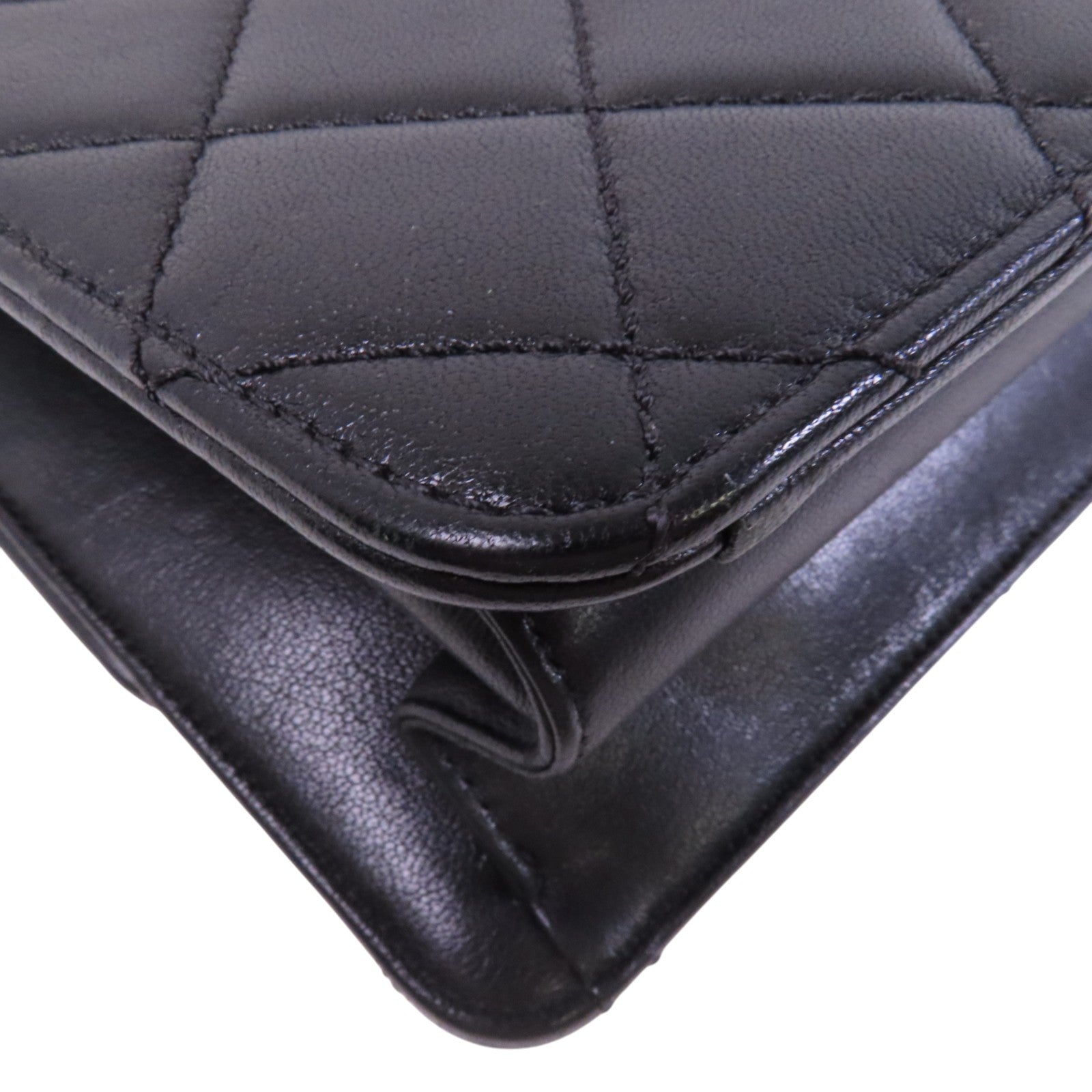 CHANEL 羊皮皮革Chain Shoulder Bag金扣鏈帶肩背袋