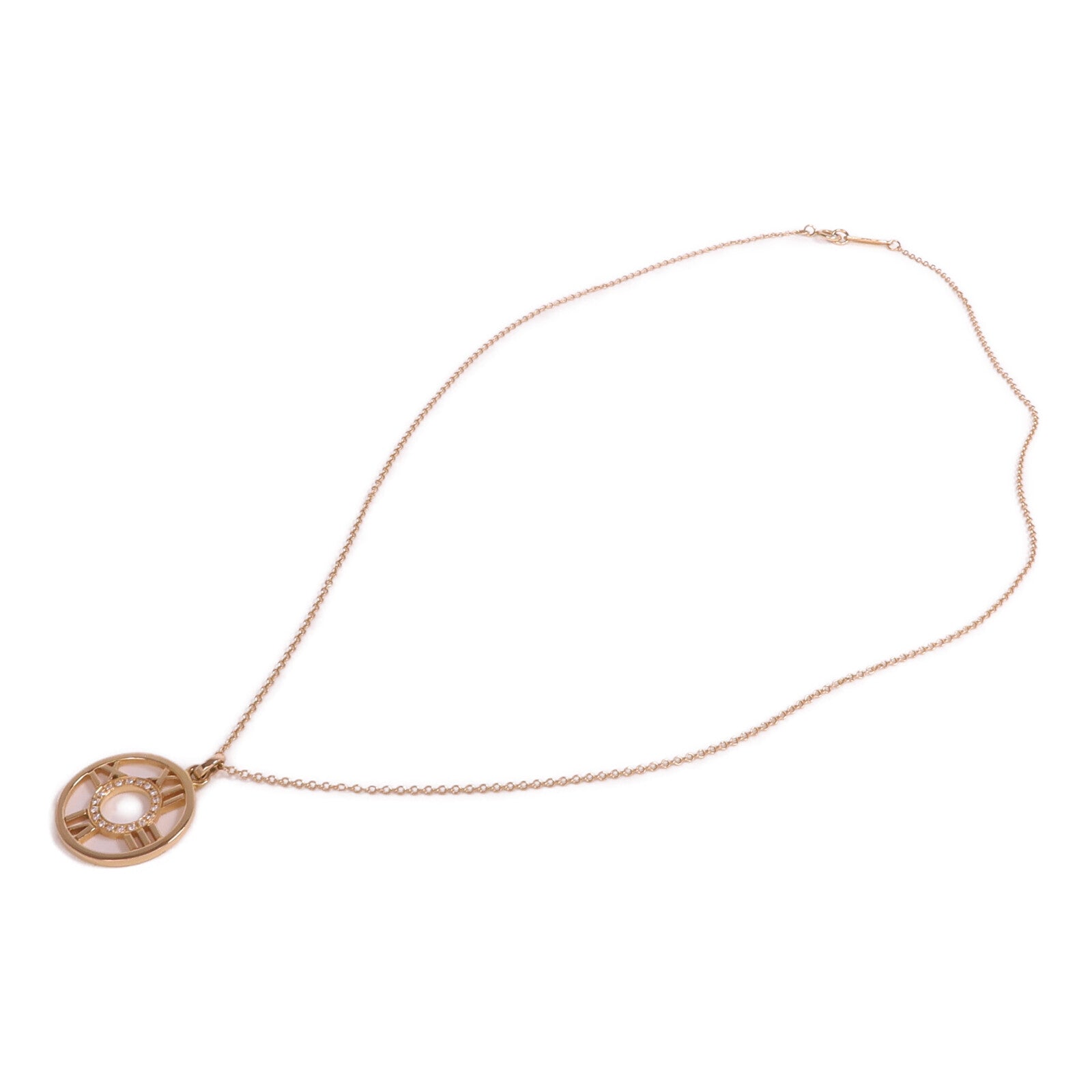 TIFFANY＆CO 18K玫瑰金Atlas Diamond Necklace鑽石項鍊