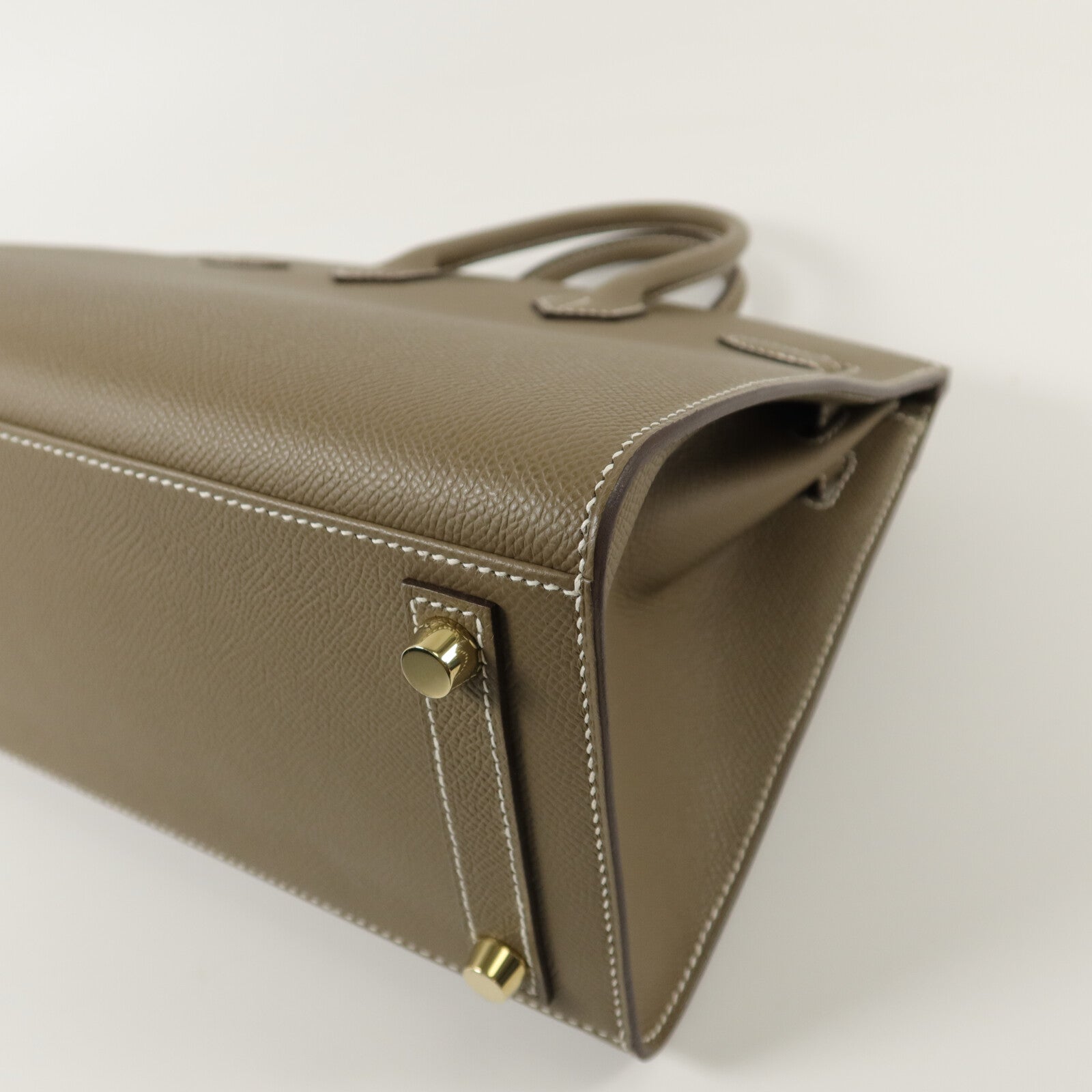 HERMES Epsom皮革Birkin 25手挽袋Etoupe