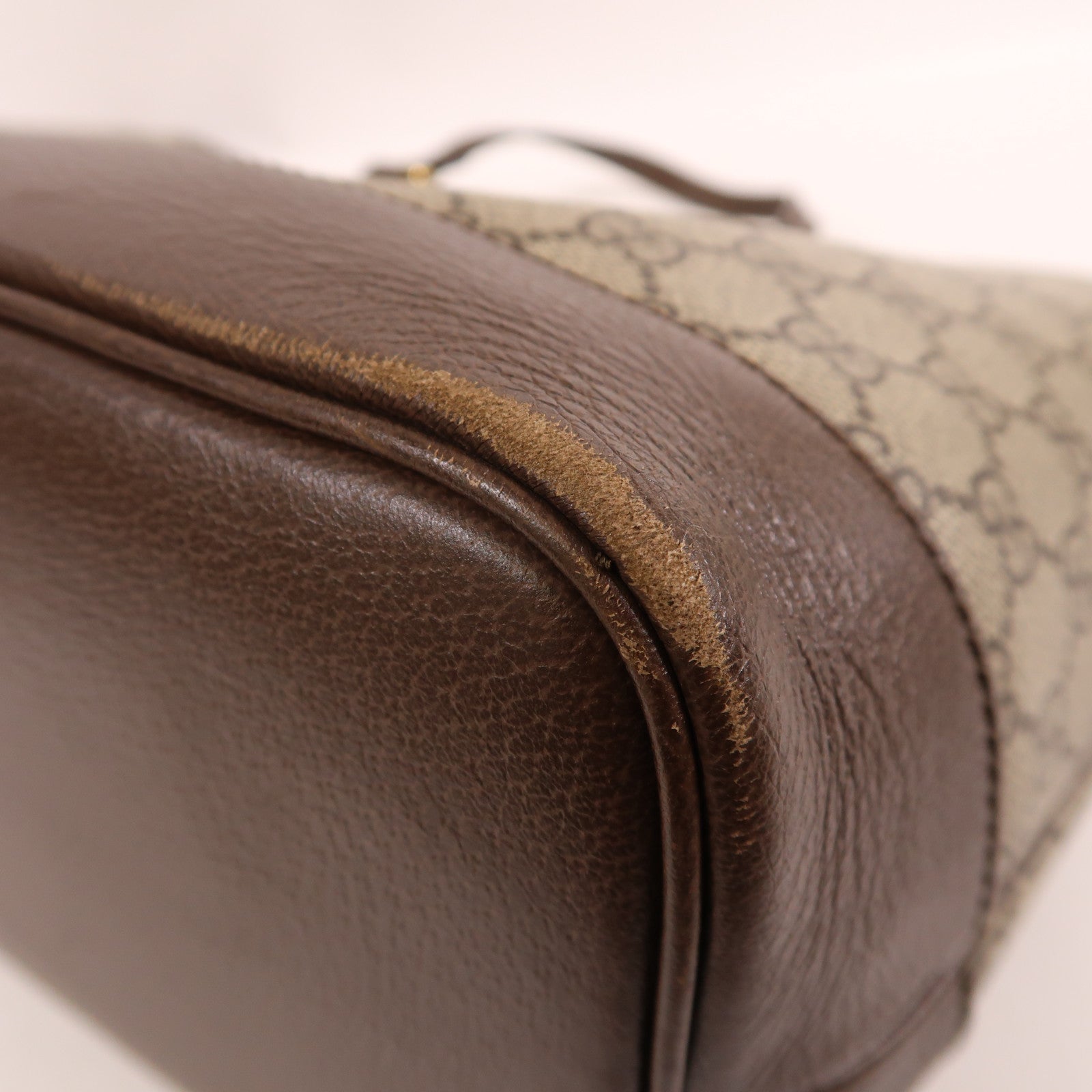 GUCCI 塗層帆布Tote Bag金扣手挽肩背兩用袋