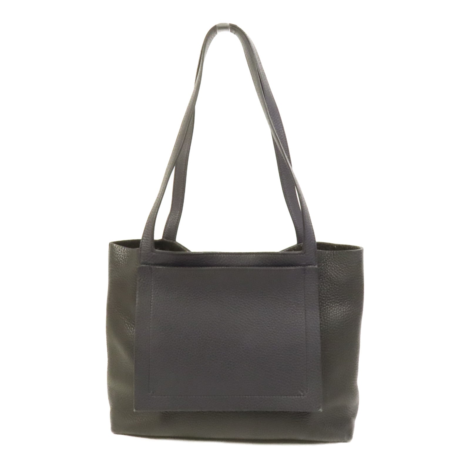 HERMES Clemence皮革Cabasellier 31肩背袋Noir Navy