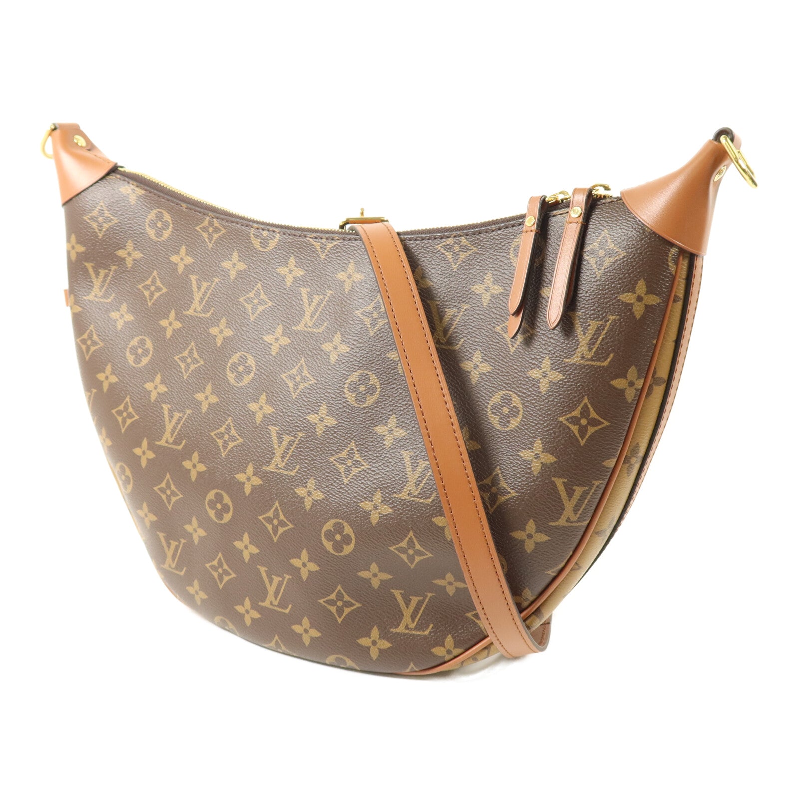 LOUIS VUITTON Monogram Reverse Loop Hobo肩背袋