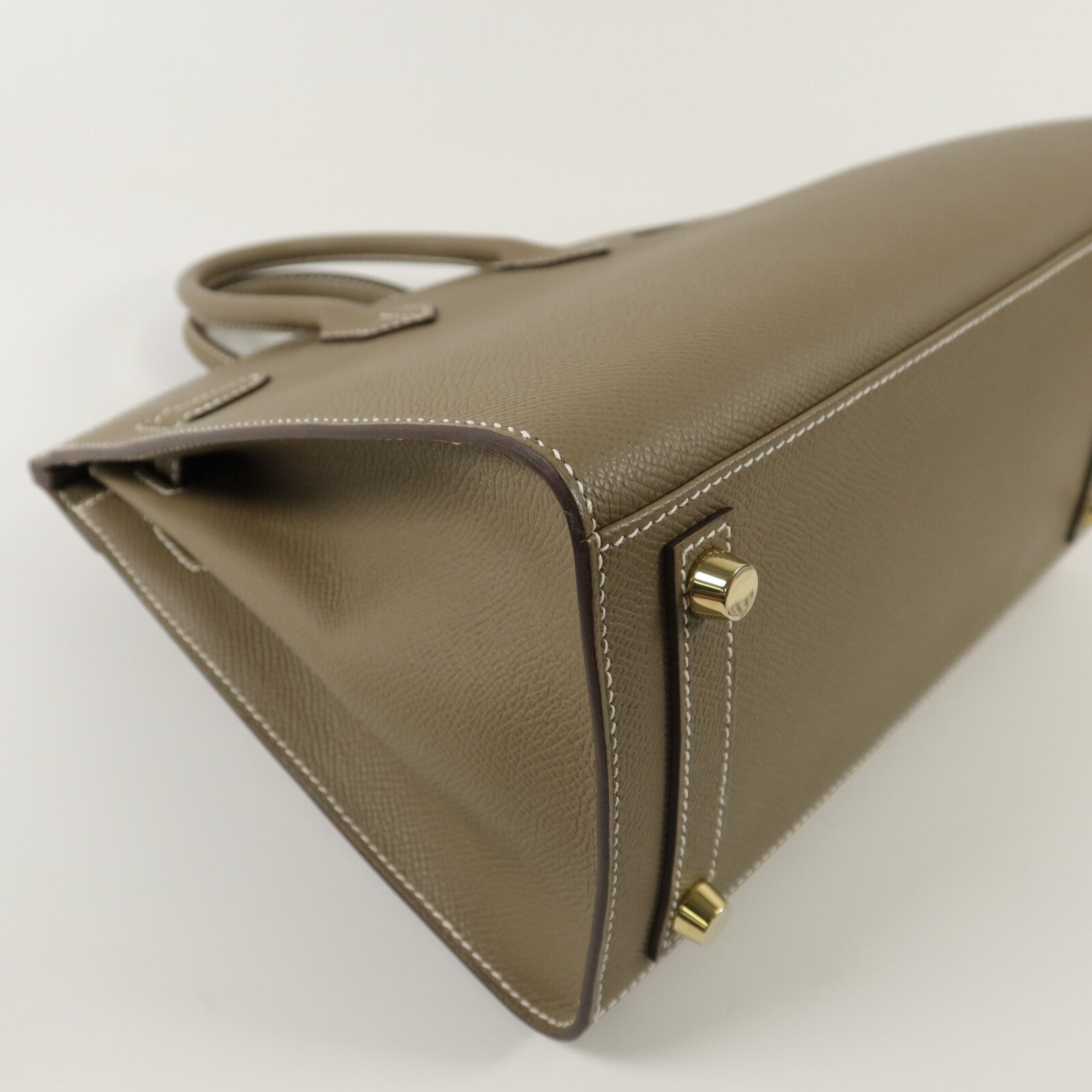 HERMES Epsom皮革Birkin 25手挽袋Etoupe