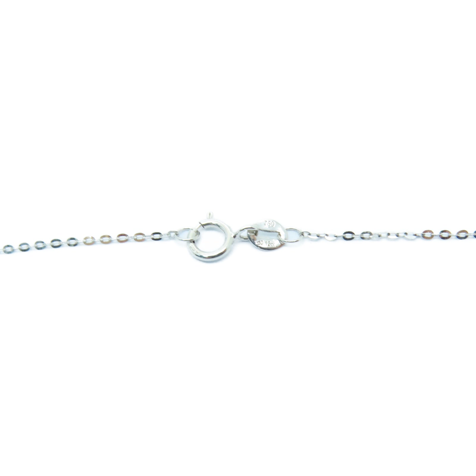 JEWELRY 【激減優惠】18K白金Necklace海藍寶石/0.12ct鑽石項鏈藍色/銀色