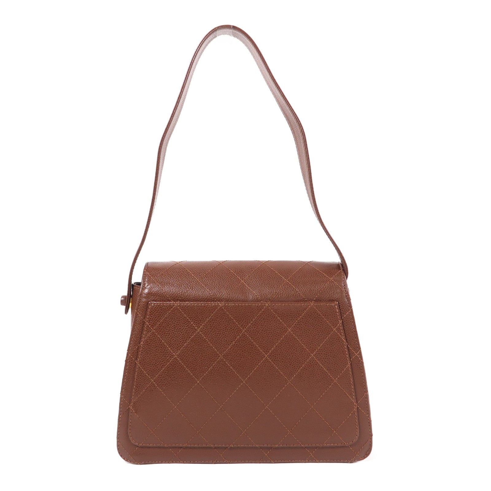 CHANEL 牛皮皮革Vintage Shoulder Bag金扣肩背袋