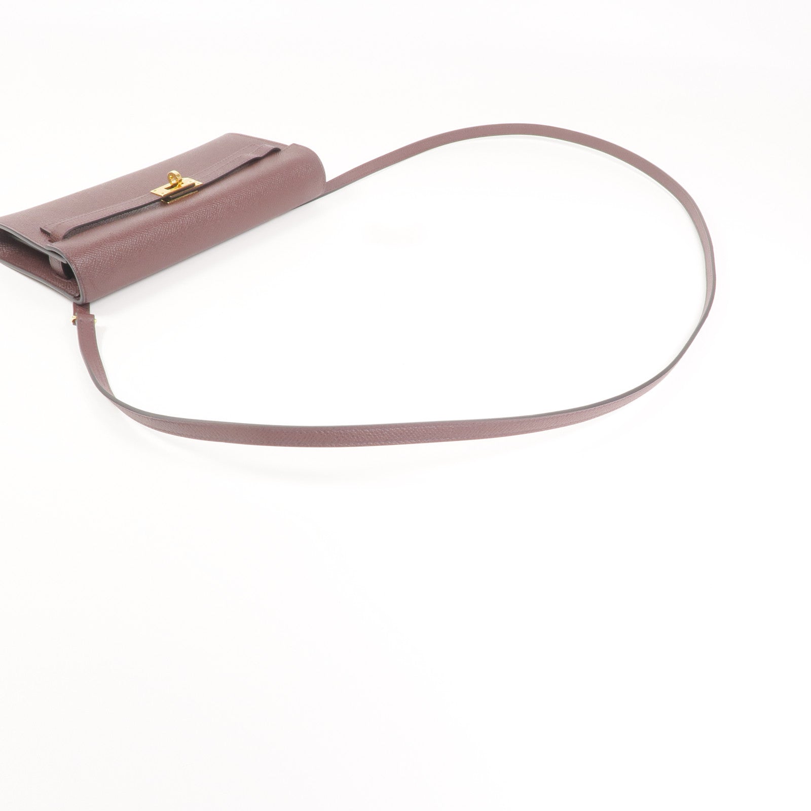 HERMES Epsom皮革Kelly To Go金扣肩背袋Rouge Sellier