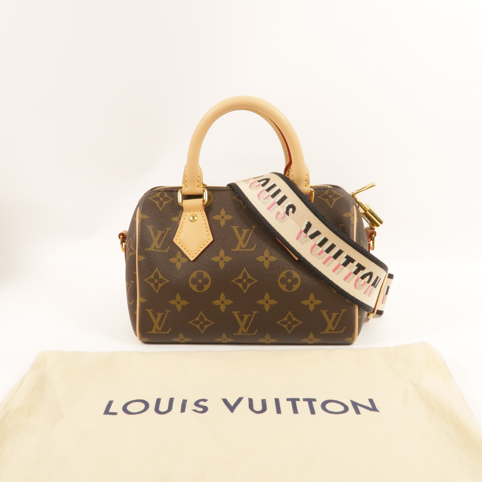 LOUIS VUITTON Monogram Speedy Bandouliere 20金扣手挽肩背兩用袋