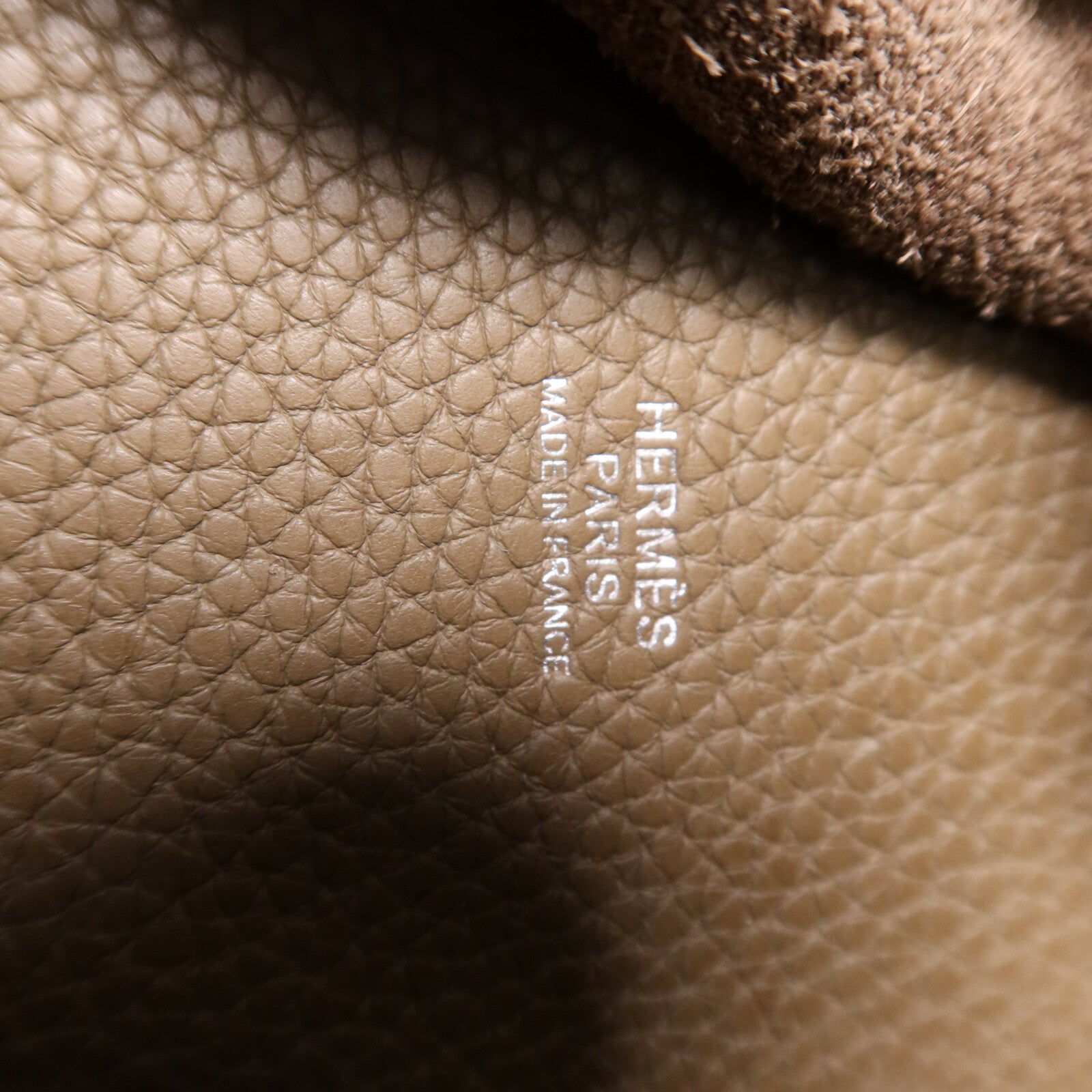 HERMES Clemence皮革Picotin PM Tote Bag銀扣手挽袋Etoupe