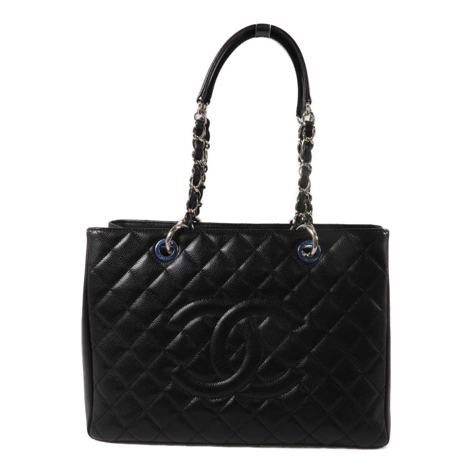 CHANEL 牛皮皮革GST Grand Shopping Tote Bag鏈帶肩背袋
