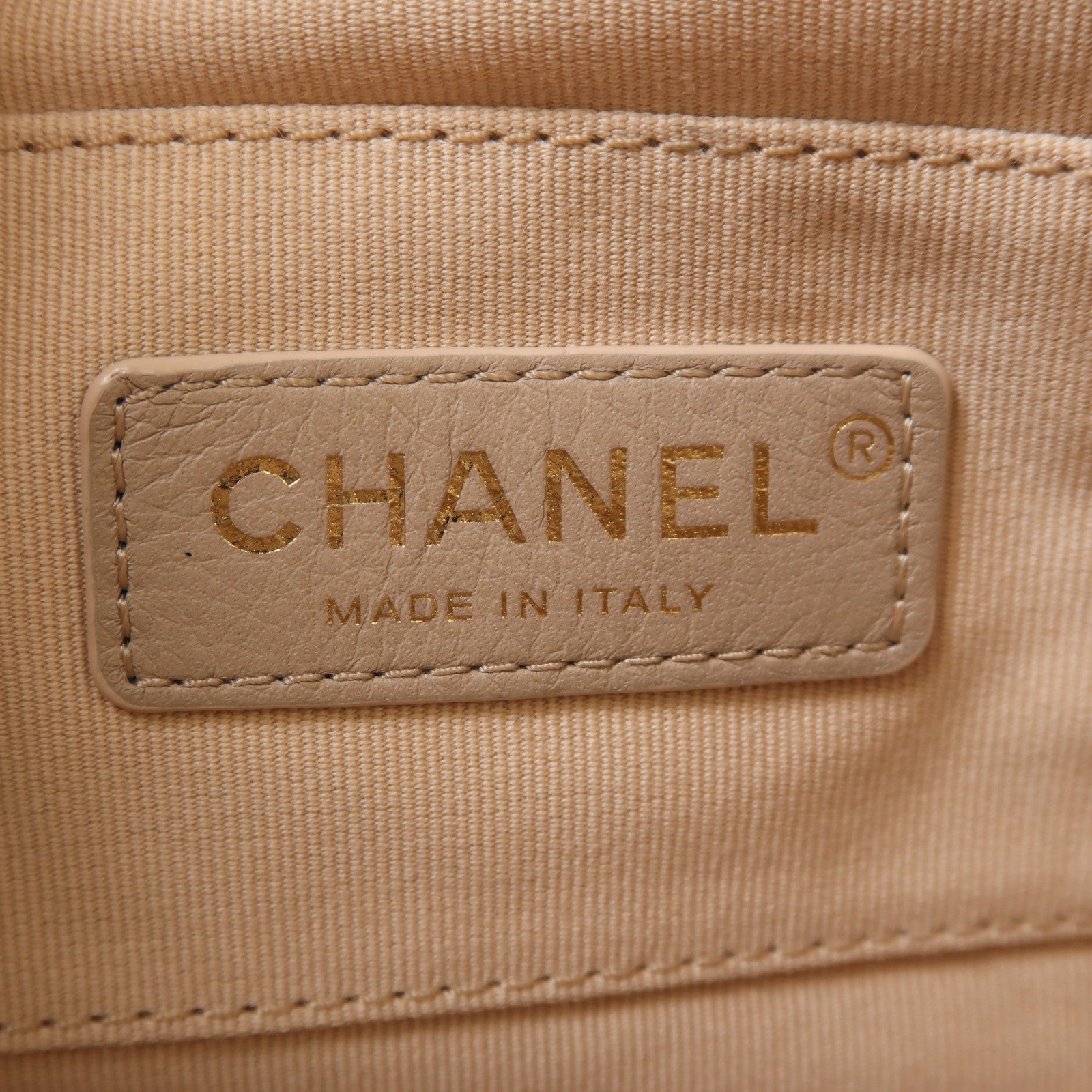 CHANEL 牛皮皮革Chain Shoulder金扣手挽肩背兩用袋