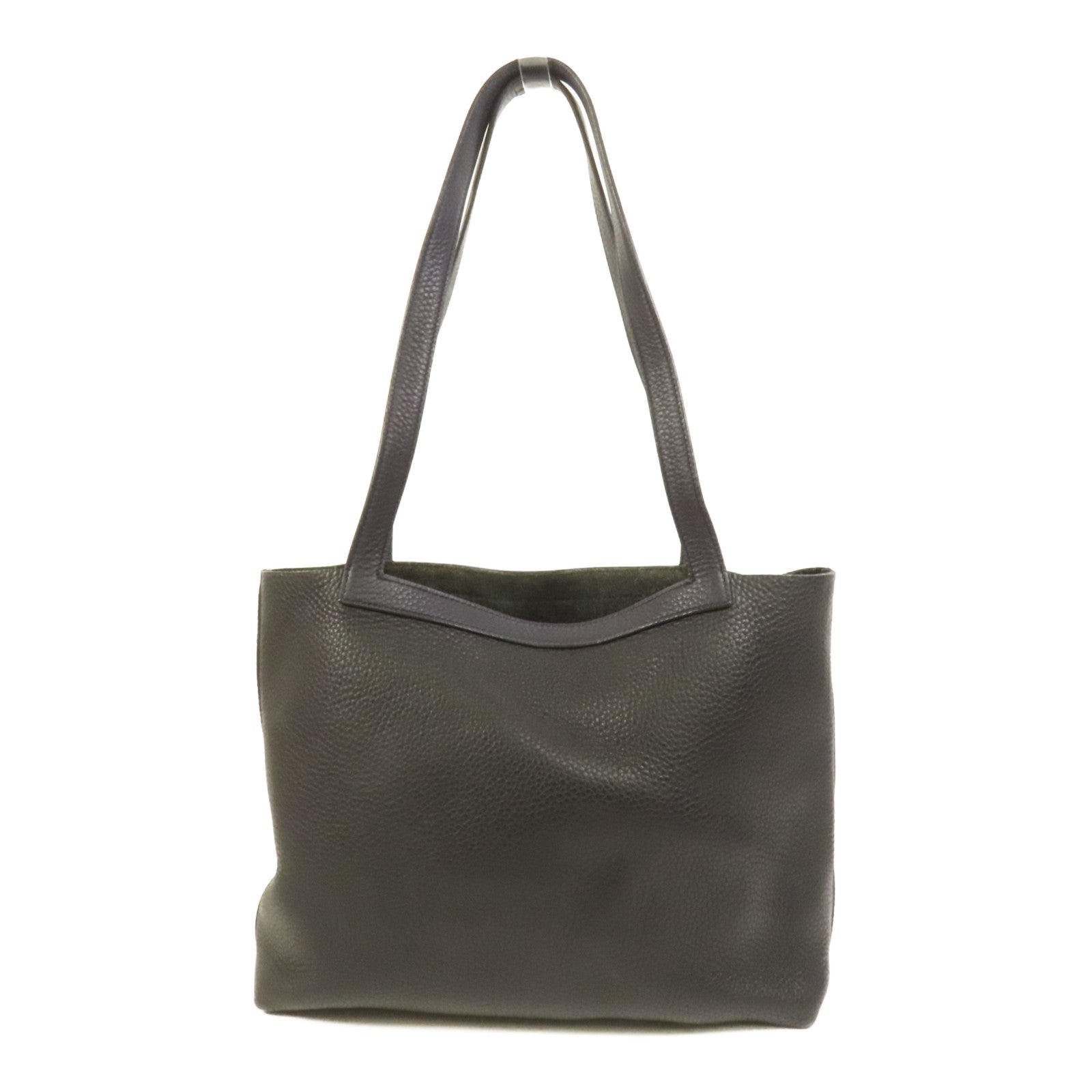 HERMES Clemence皮革Cabasellier 31肩背袋Noir Navy