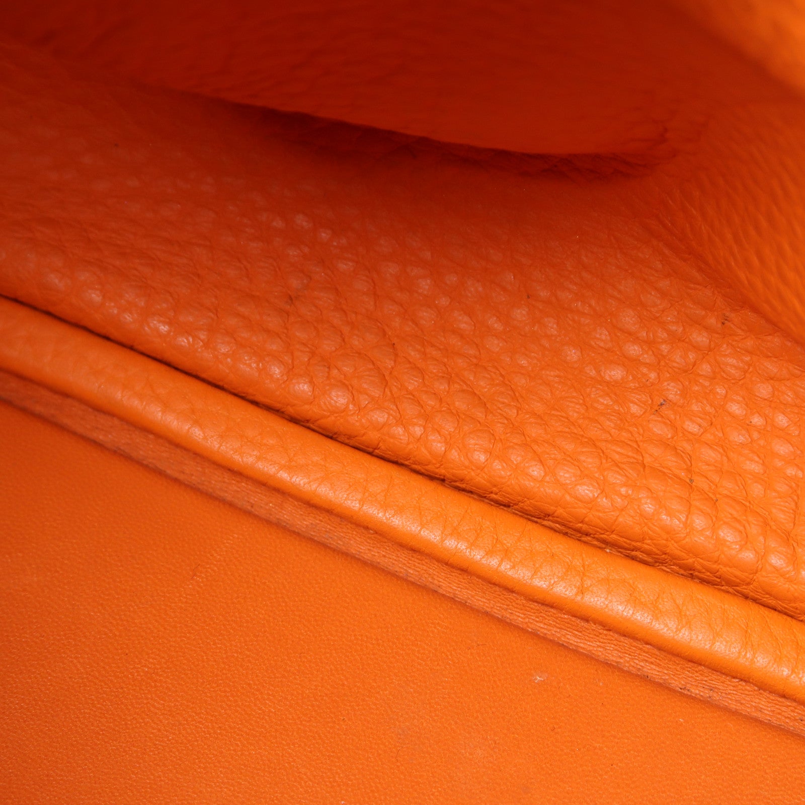 HERMES Clemence皮革Lindy 30銀扣手挽肩背兩用袋Orange