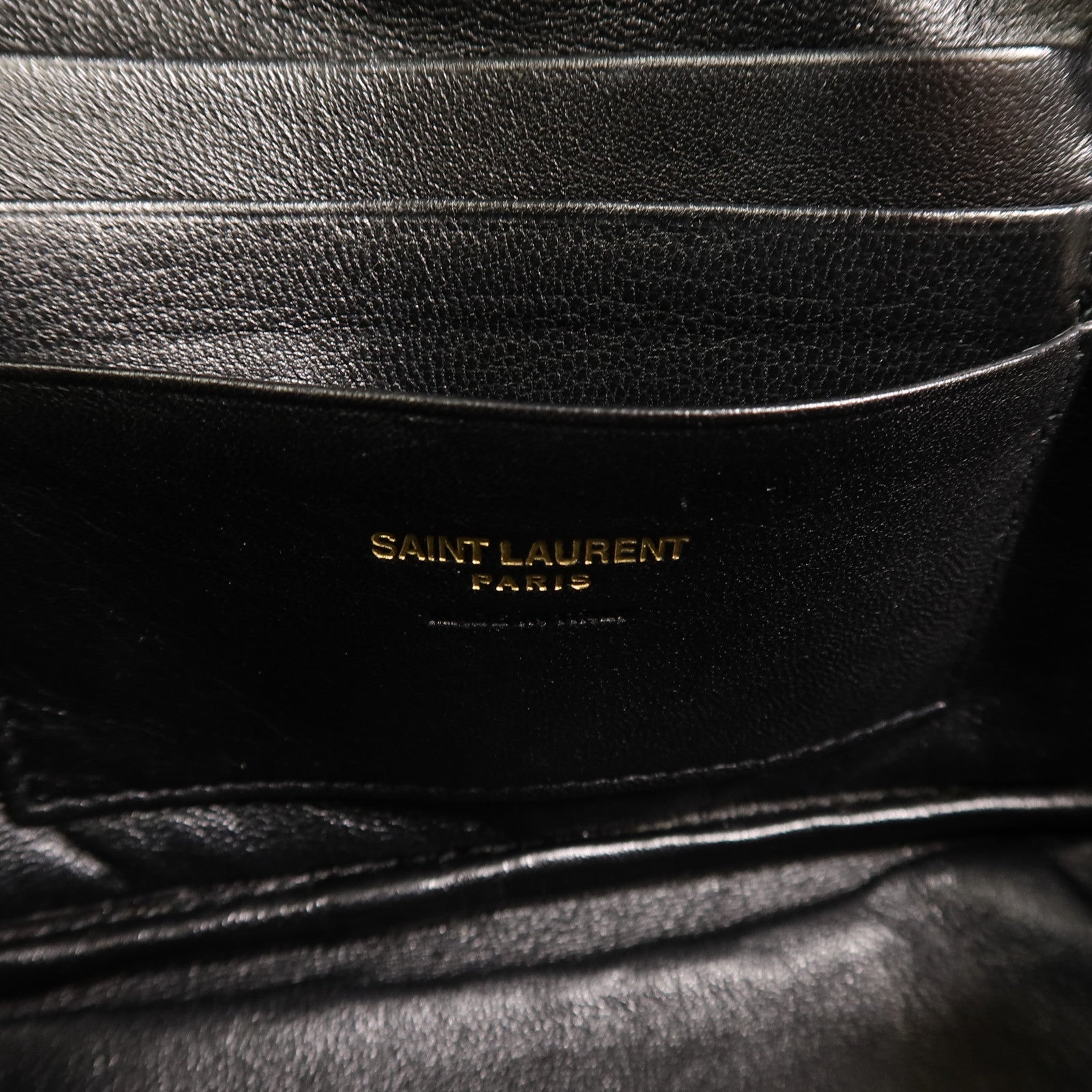 YVES SAINT LAURENT 牛皮皮革Lou Mini鏈帶肩背袋