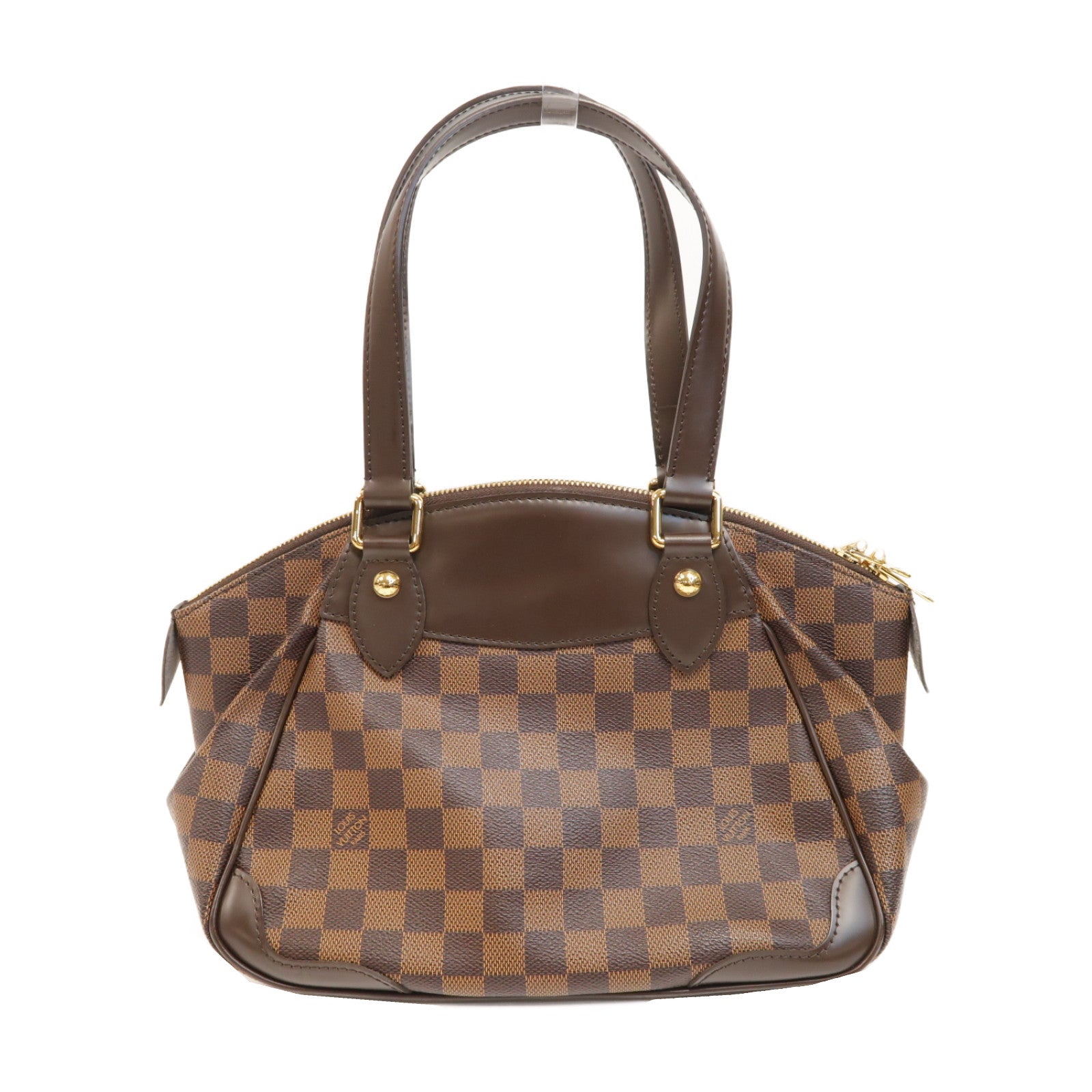 LOUIS VUITTON 【激減優惠】Damier Ebene Verona PM金扣肩背袋啡色