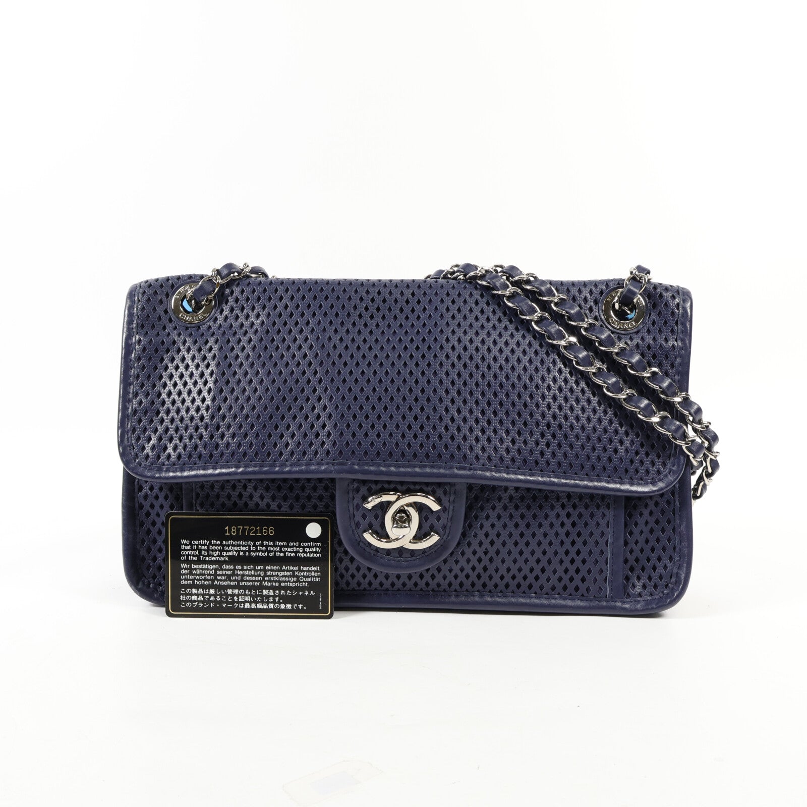 CHANEL 羊皮皮革Shoulder Bag銀扣肩背袋