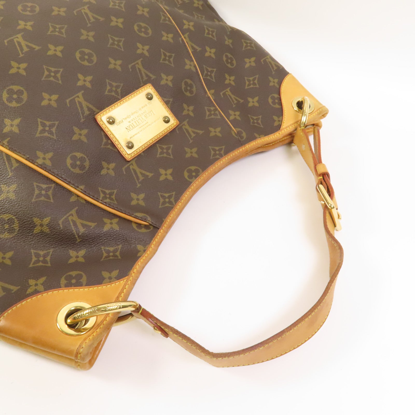 LOUIS VUITTON Monogram Galliera PM金扣肩背袋棕色