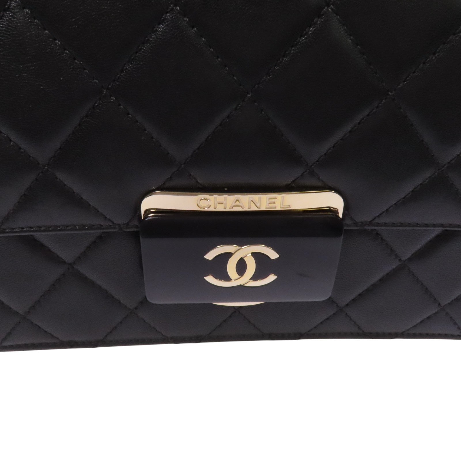 CHANEL 羊皮皮革Chain Shoulder Bag金扣鏈帶肩背袋