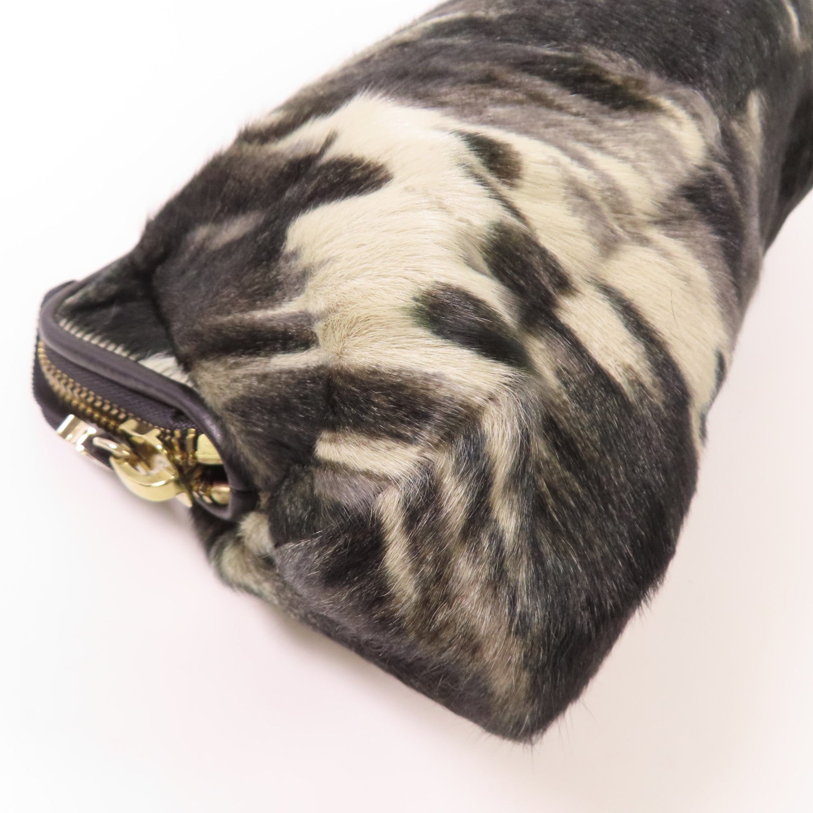 MONCLER 【激減優惠】馬毛/皮革Shoulder Bag金扣肩背袋