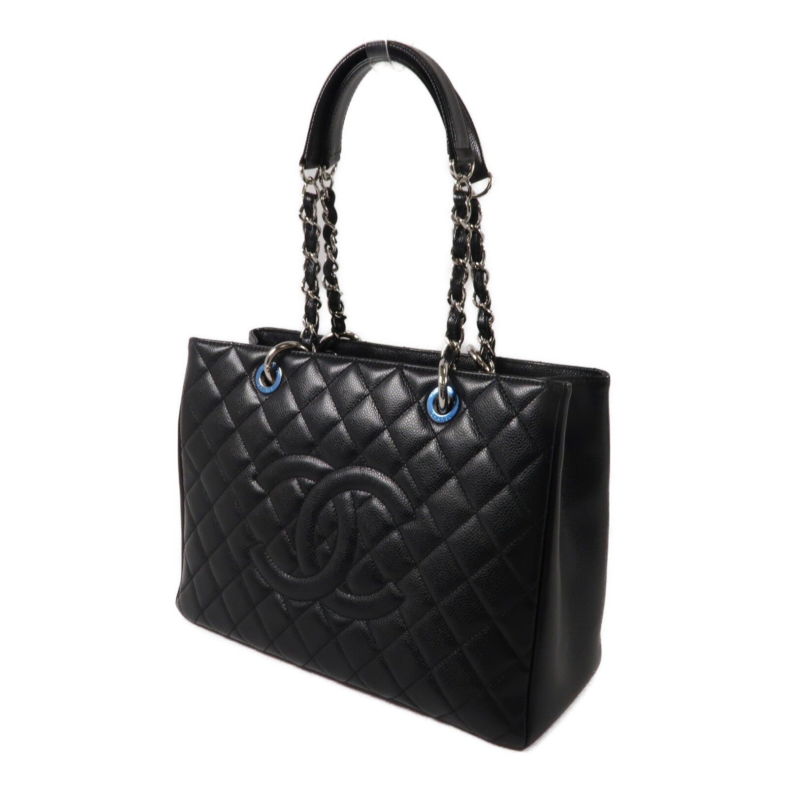 CHANEL 牛皮皮革GST Grand Shopping Tote Bag鏈帶肩背袋