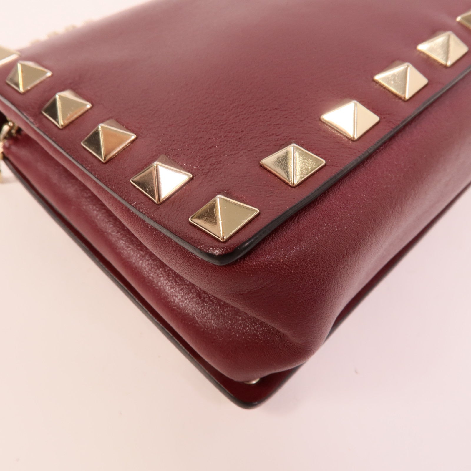Valentino 牛皮皮革Chain Shoulder肩背袋