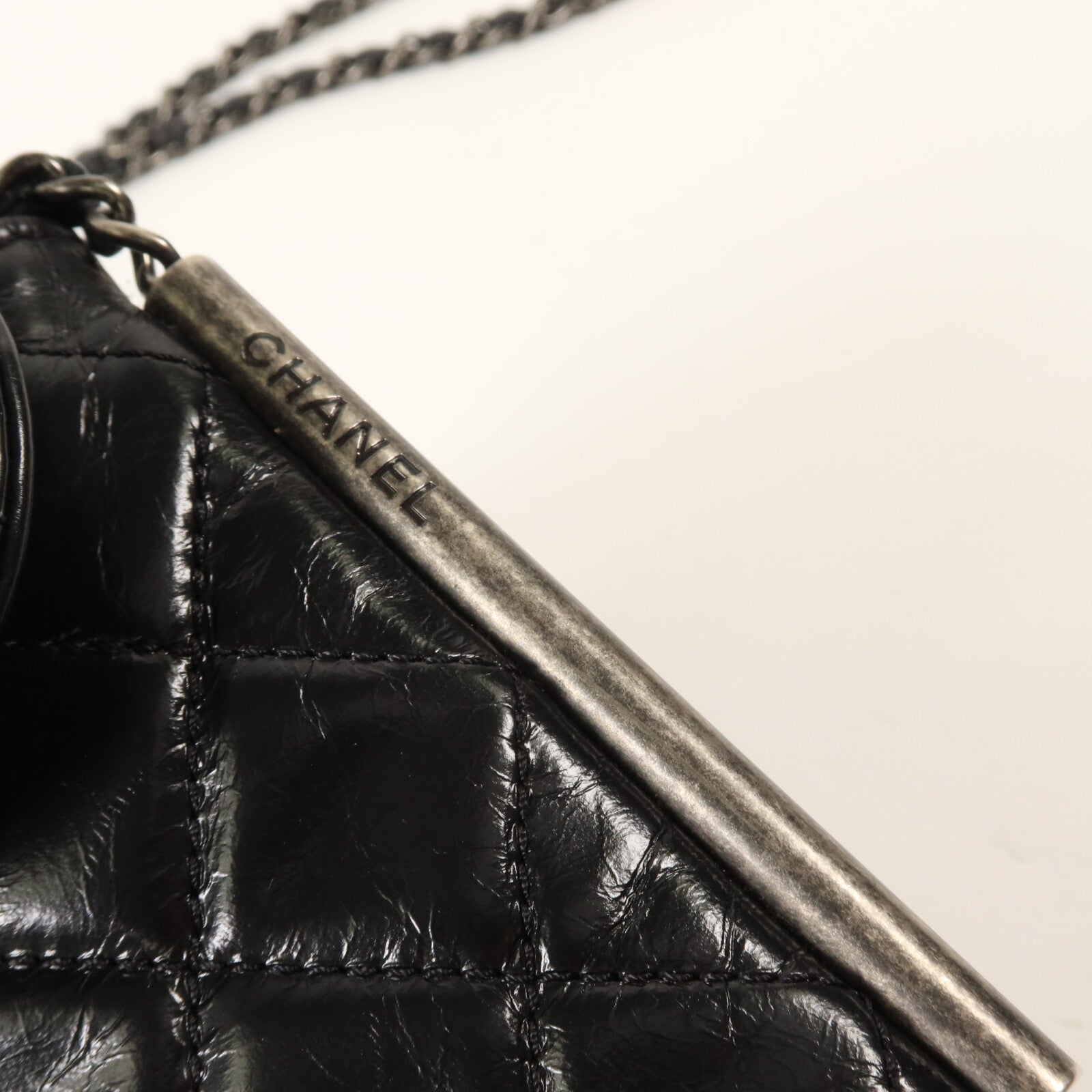 CHANEL 牛皮皮革Chain Shoulder鏈帶肩背袋