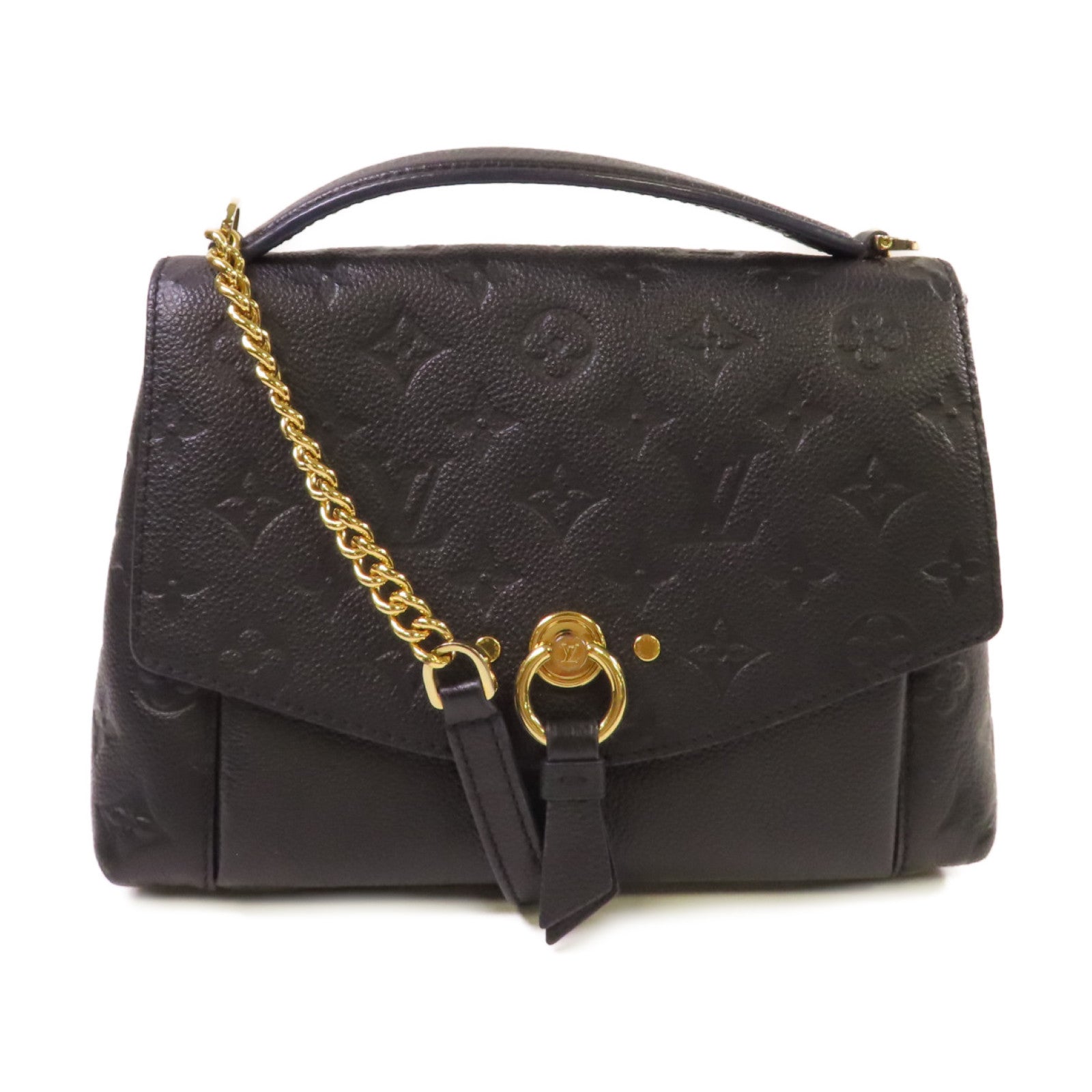 LOUIS VUITTON Monogram Empreinte Blanche BB Shoulder Bag金扣手挽肩背兩用袋黑色