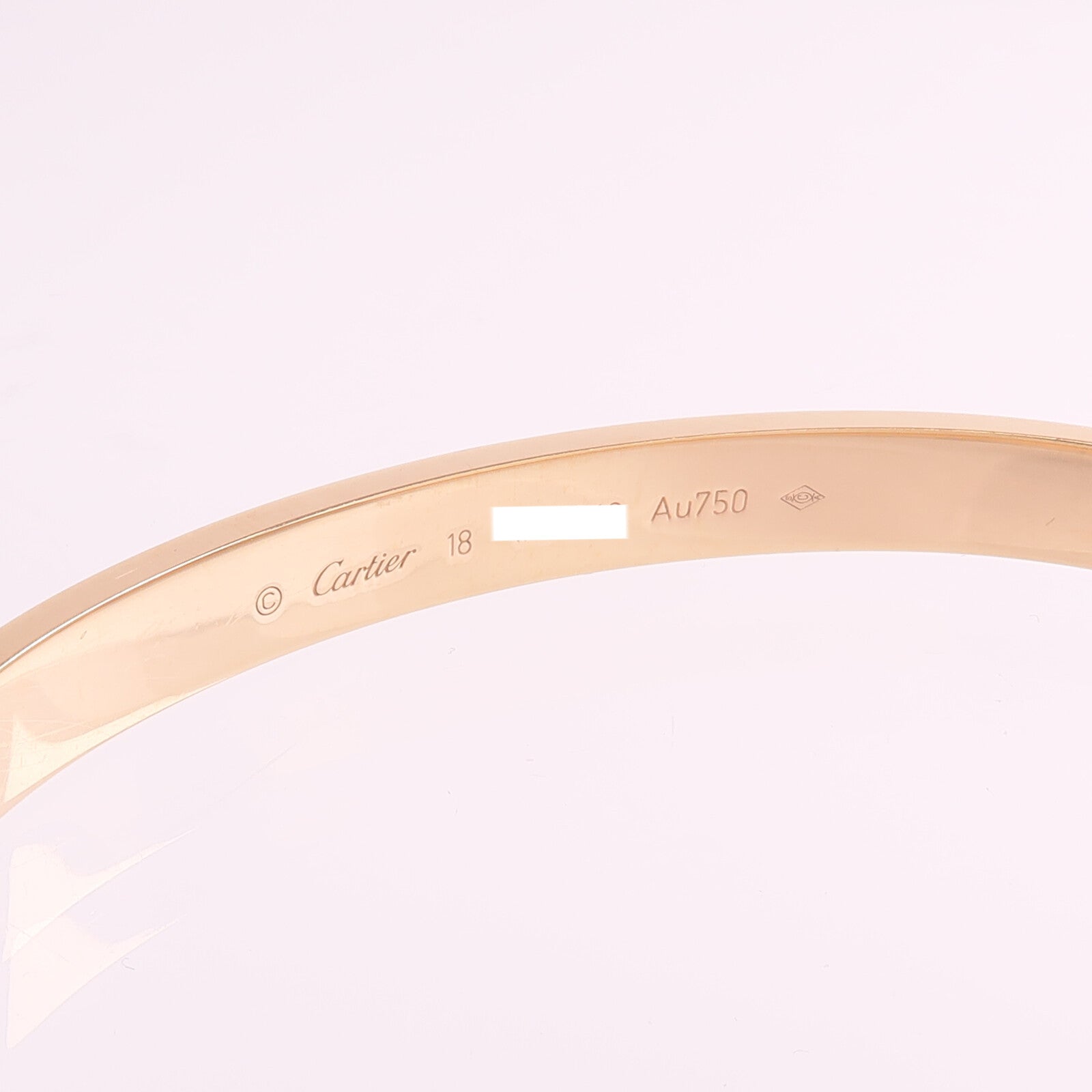 CARTIER 18K玫瑰金Love Bracelet手鐲Cartier#18
