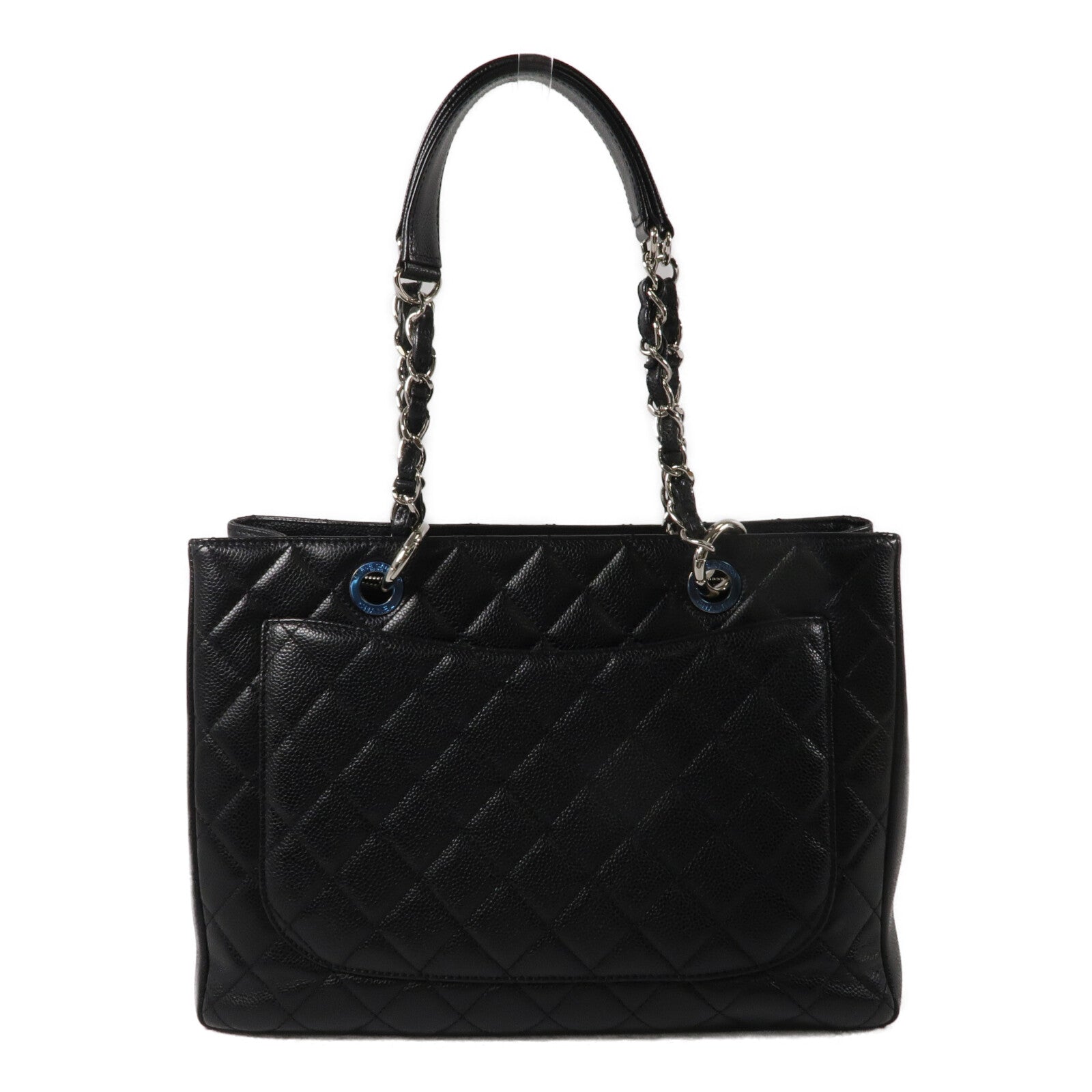 CHANEL 牛皮皮革GST Grand Shopping Tote Bag鏈帶肩背袋