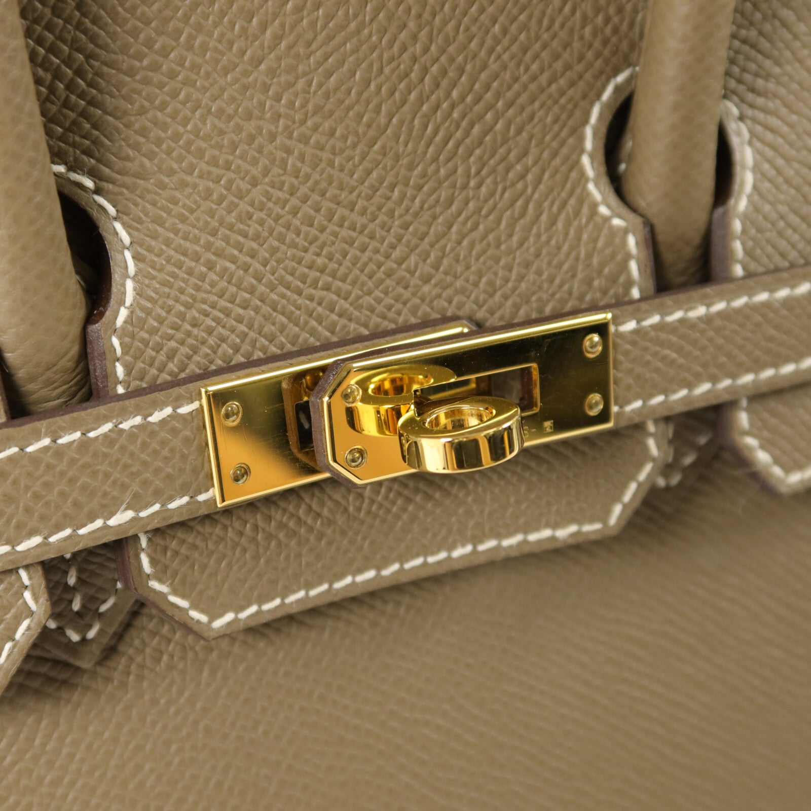 HERMES Epsom皮革Birkin 25手挽袋Etoupe