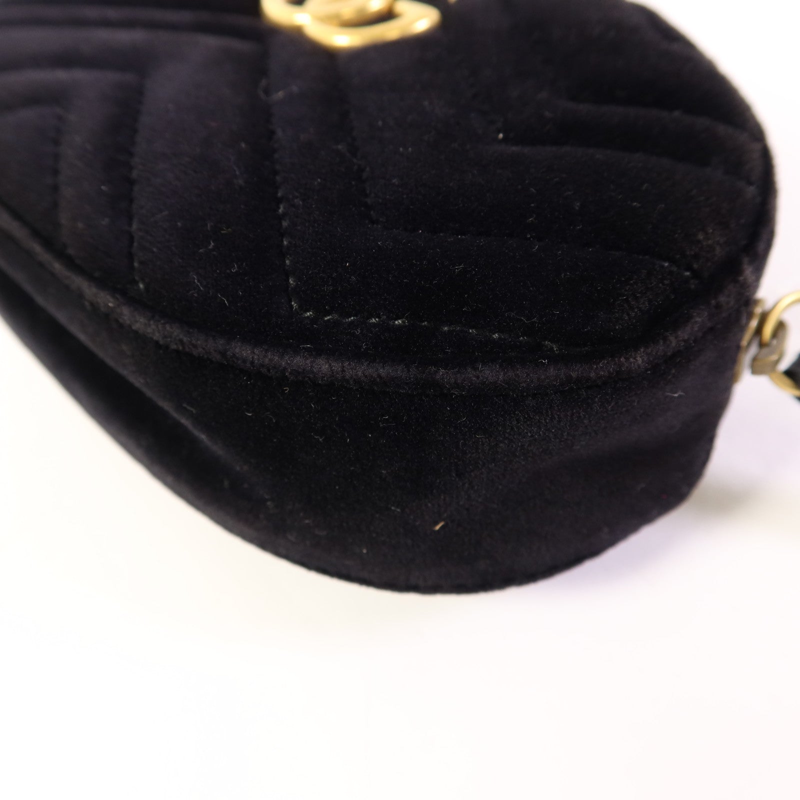 GUCCI 天鵝絨Waist Bag金扣腰包