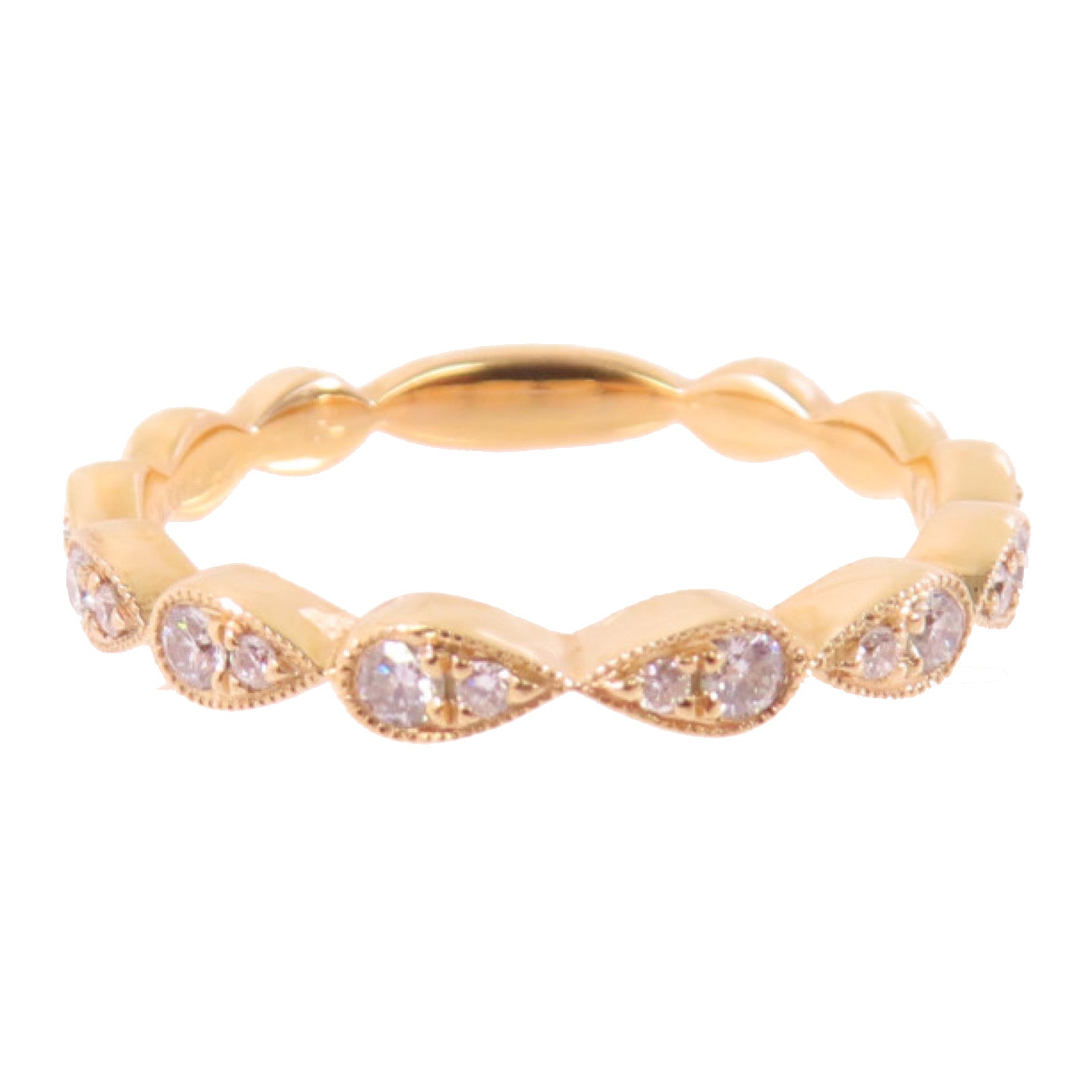 JEWELRY 18K玫瑰金/0.20ct鑽石Diamond Ring戒指US#6