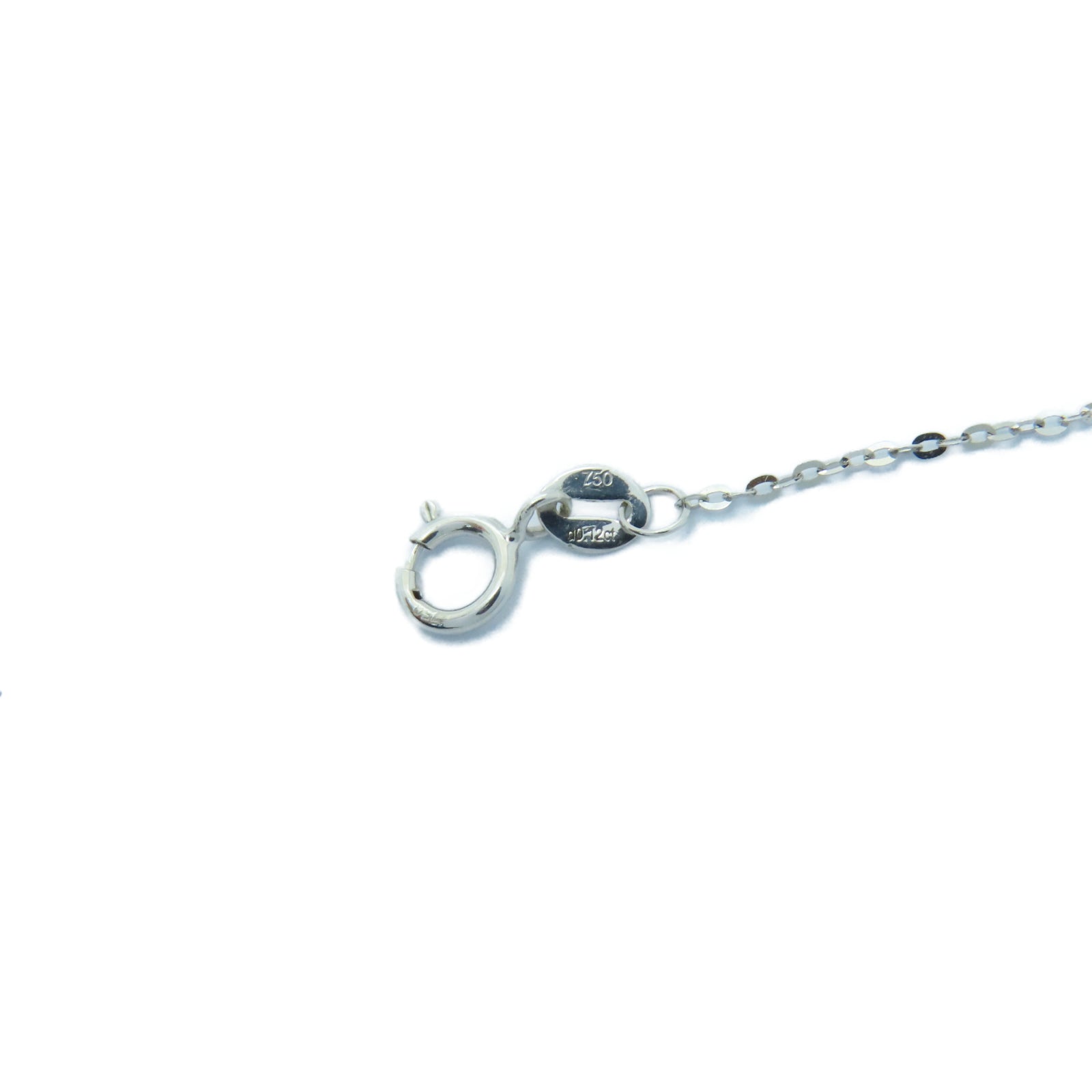 JEWELRY 【激減優惠】18K白金Necklace海藍寶石/0.12ct鑽石項鏈藍色/銀色