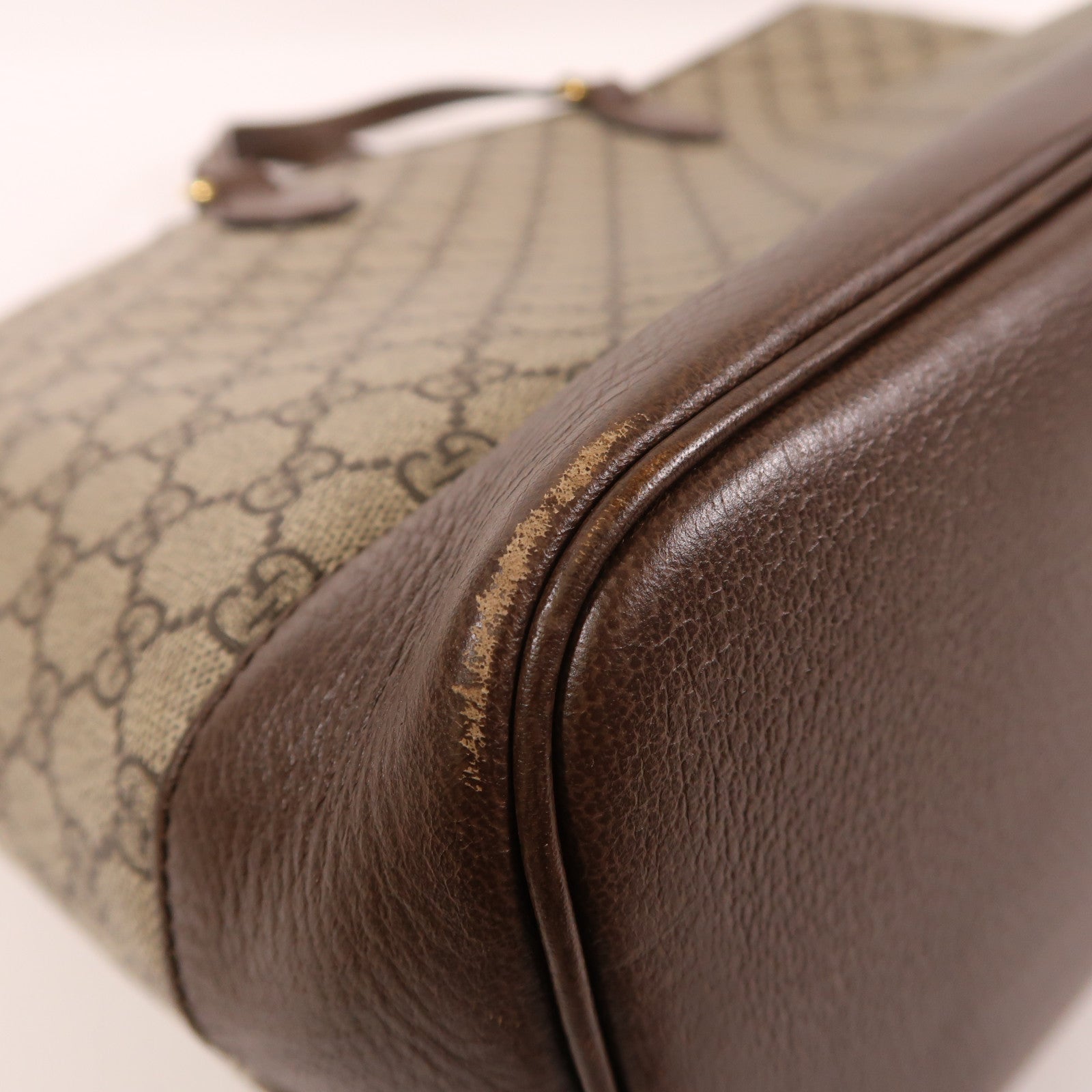 GUCCI 塗層帆布Tote Bag金扣手挽肩背兩用袋