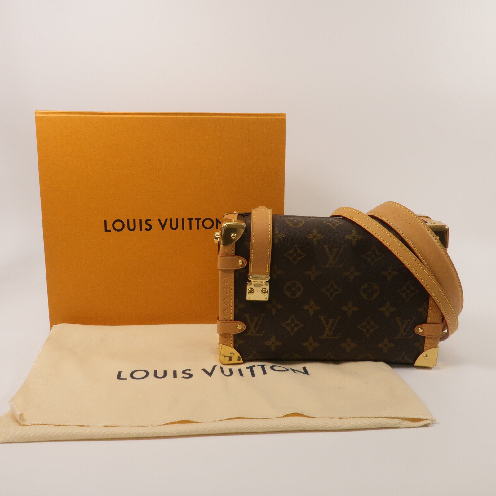 LOUIS VUITTON Monogram Side Trunk手挽肩背兩用袋