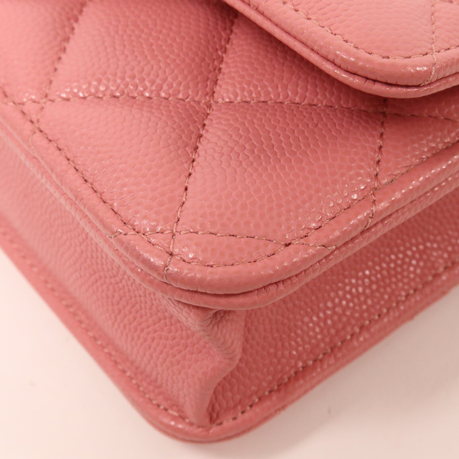 CHANEL 牛皮皮革WOC Wallet On Chain鏈帶肩背袋