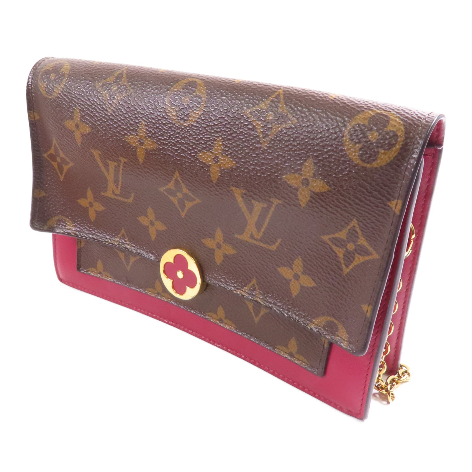 LOUIS VUITTON LV GHW Portefeuille Flore Chain Shoulder Bag M69578 Monogram Brown