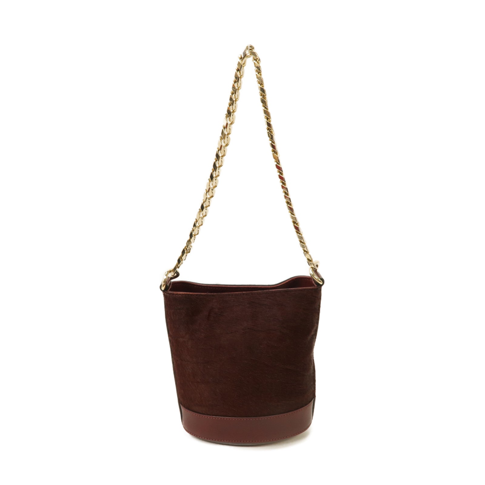 MULBERRY 【激減優惠】牛皮皮革2way Shoulder Bag金扣手挽肩背兩用袋酒紅色