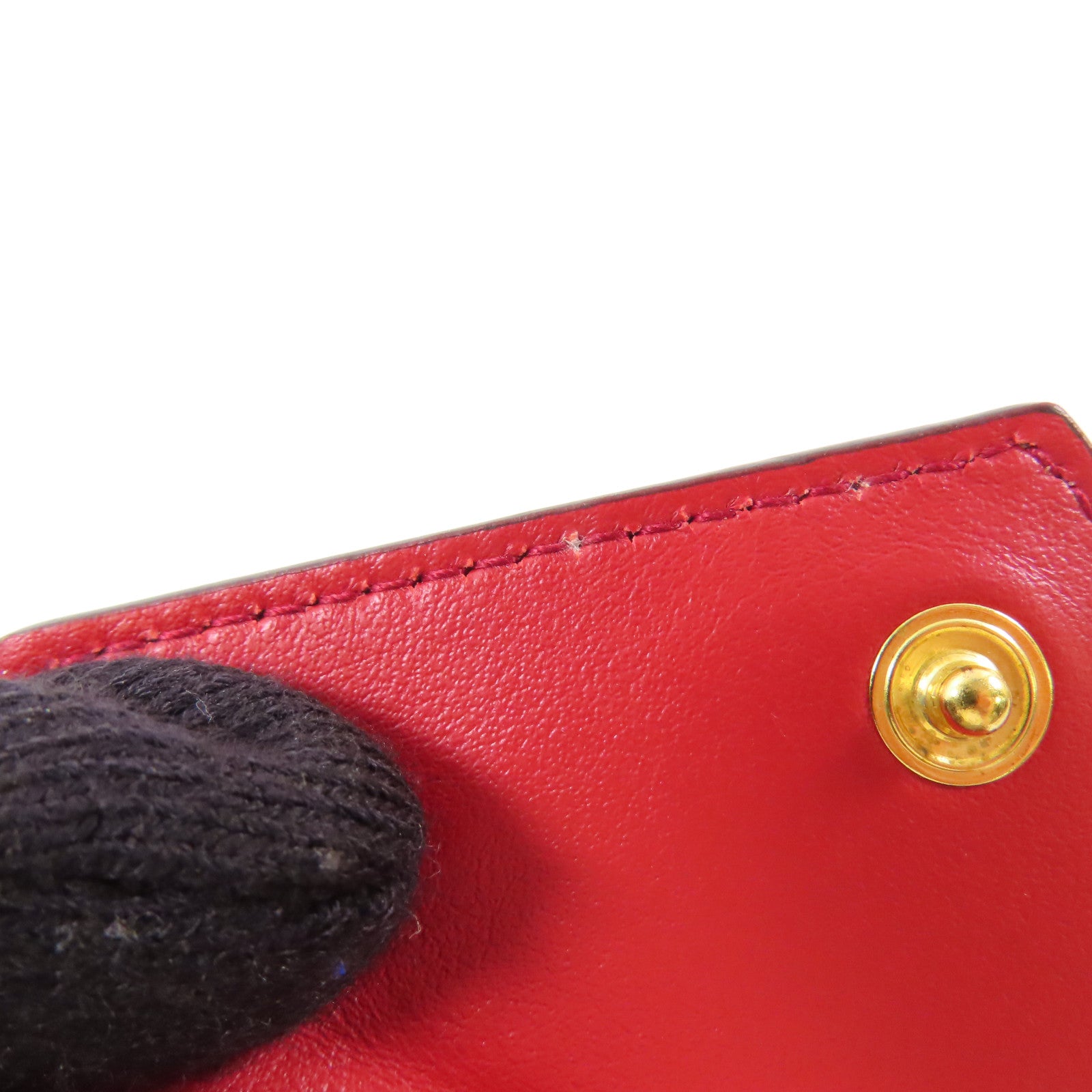 PRADA 牛皮皮革Wallet金扣錢包