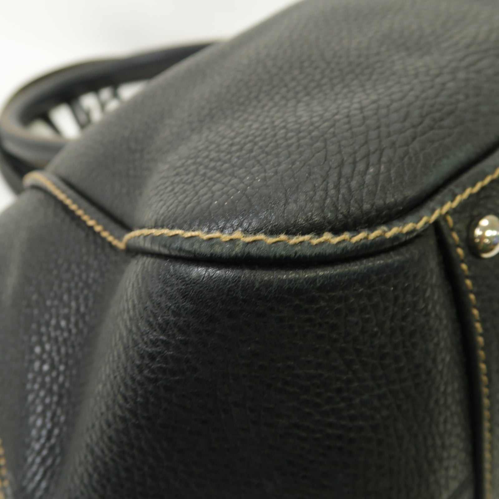 CHANEL 【激減優惠】牛皮皮革Boston Bag銀扣波士顿包黒色