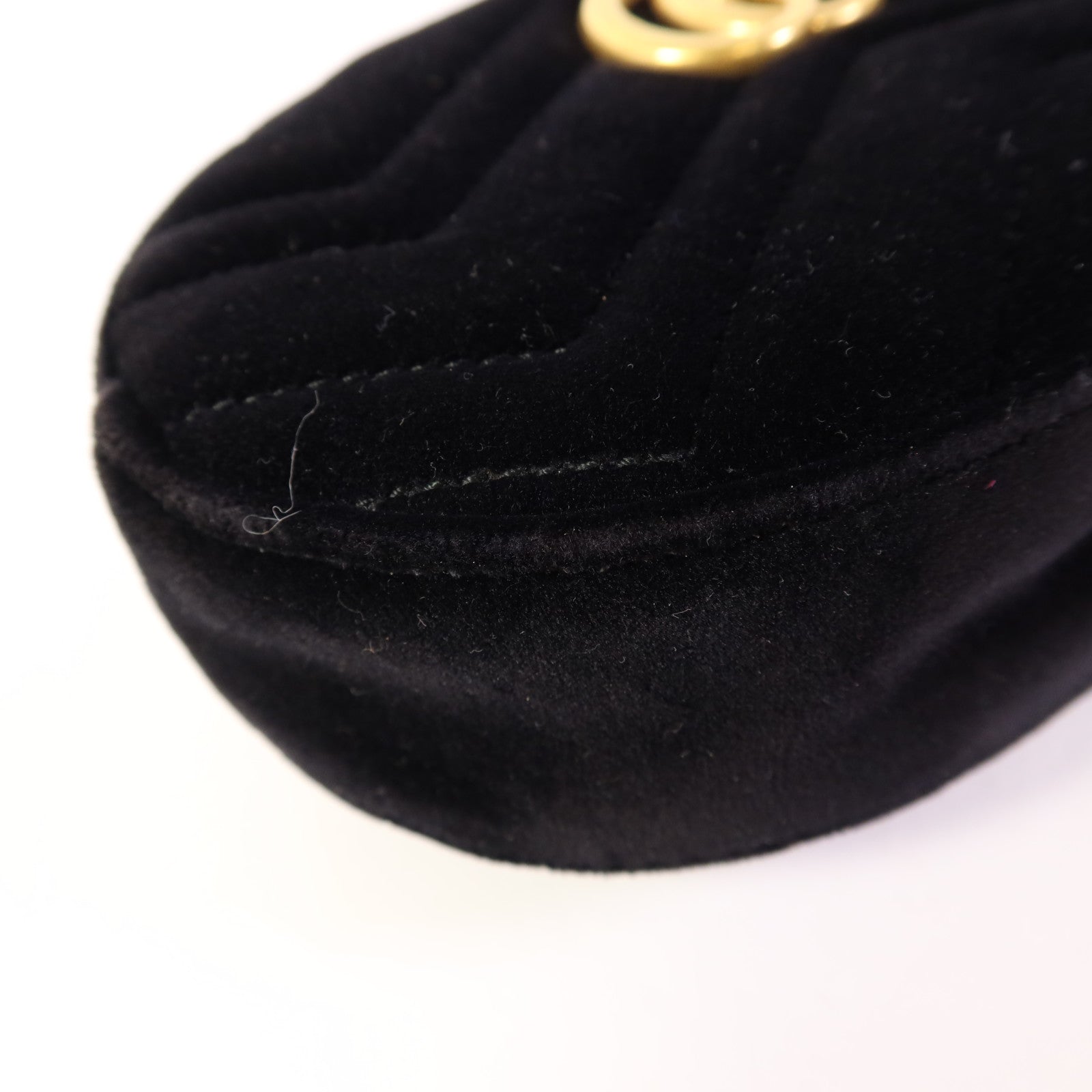 GUCCI 天鵝絨Waist Bag金扣腰包