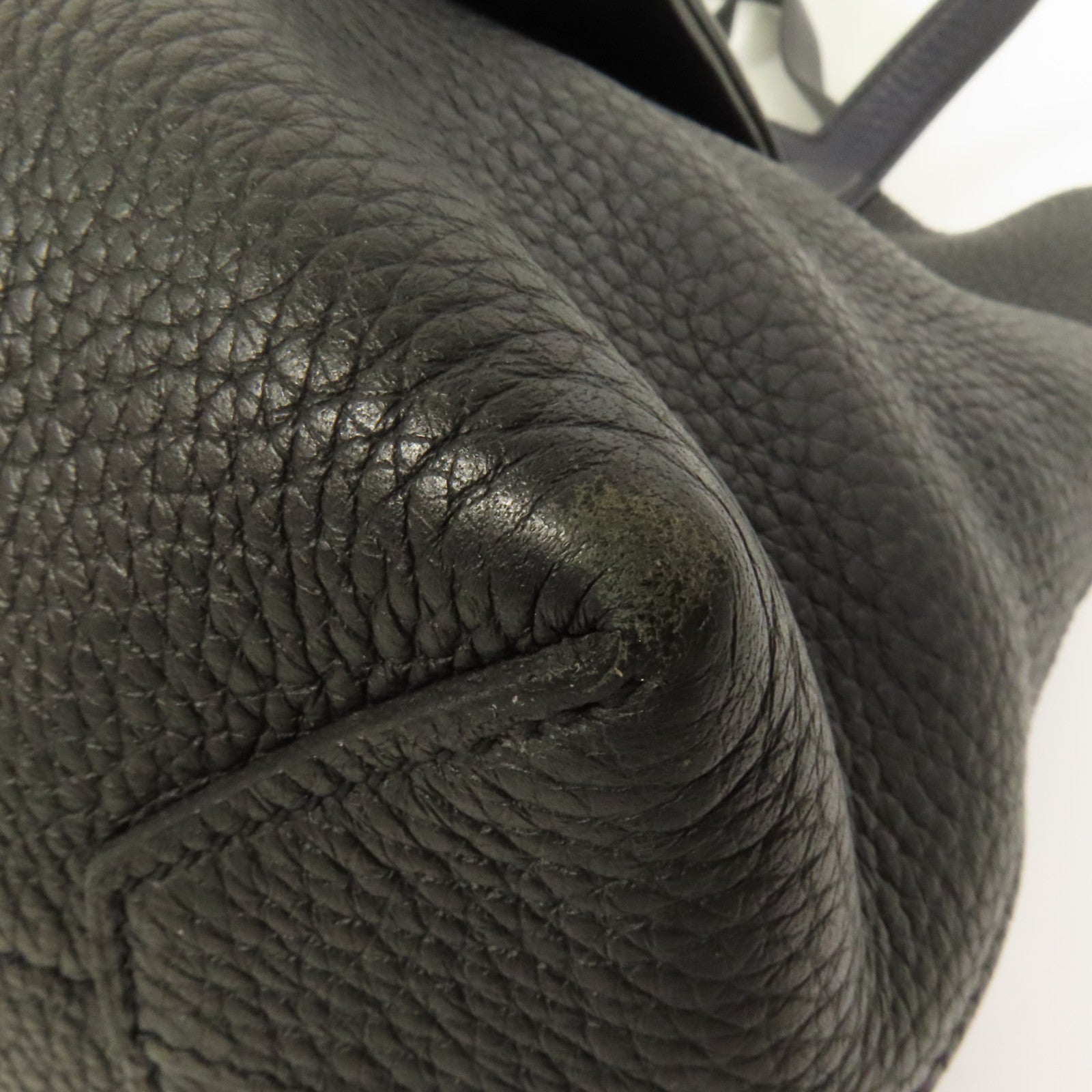 HERMES Clemence皮革Cabasellier 31肩背袋Noir Navy