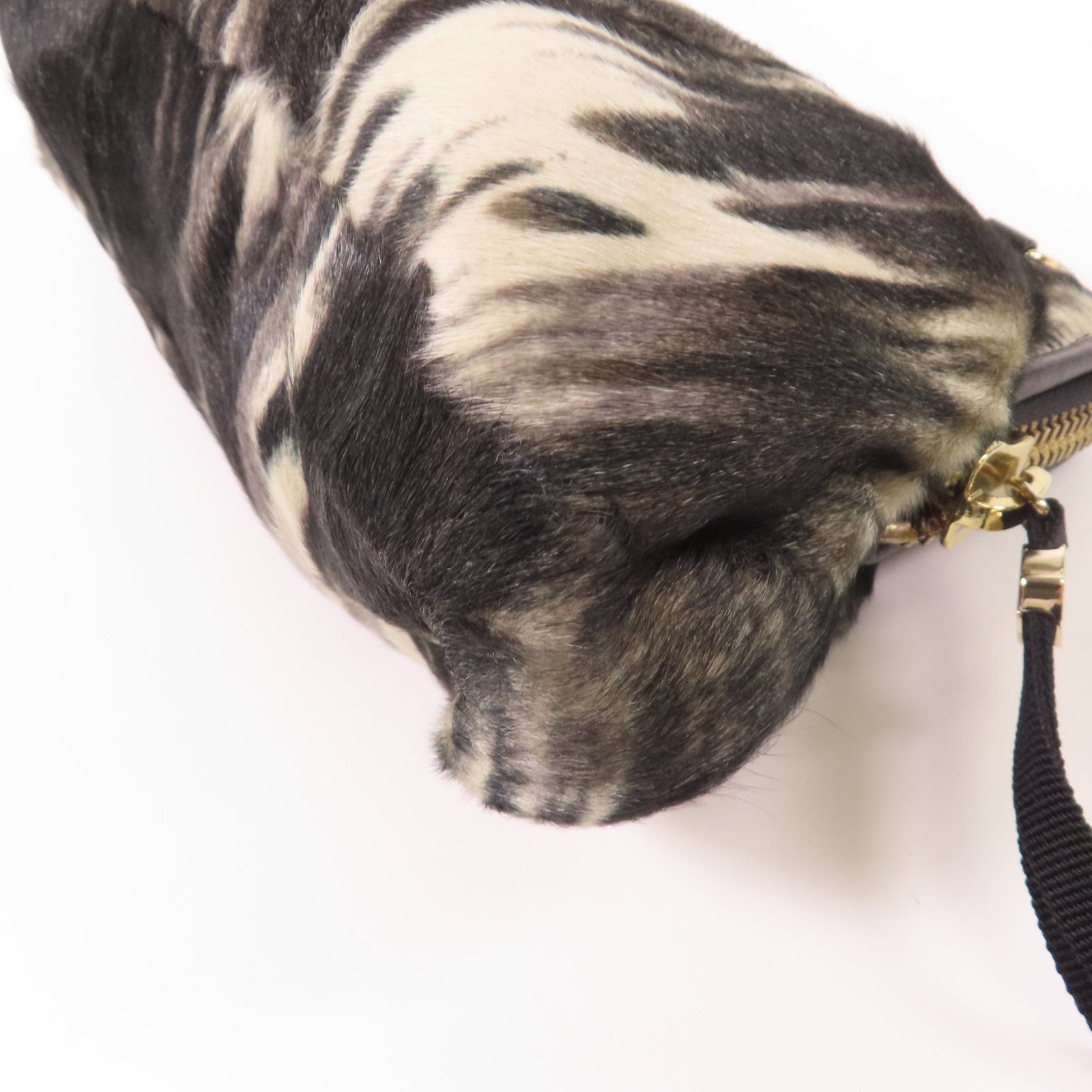 MONCLER 【激減優惠】馬毛/皮革Shoulder Bag金扣肩背袋