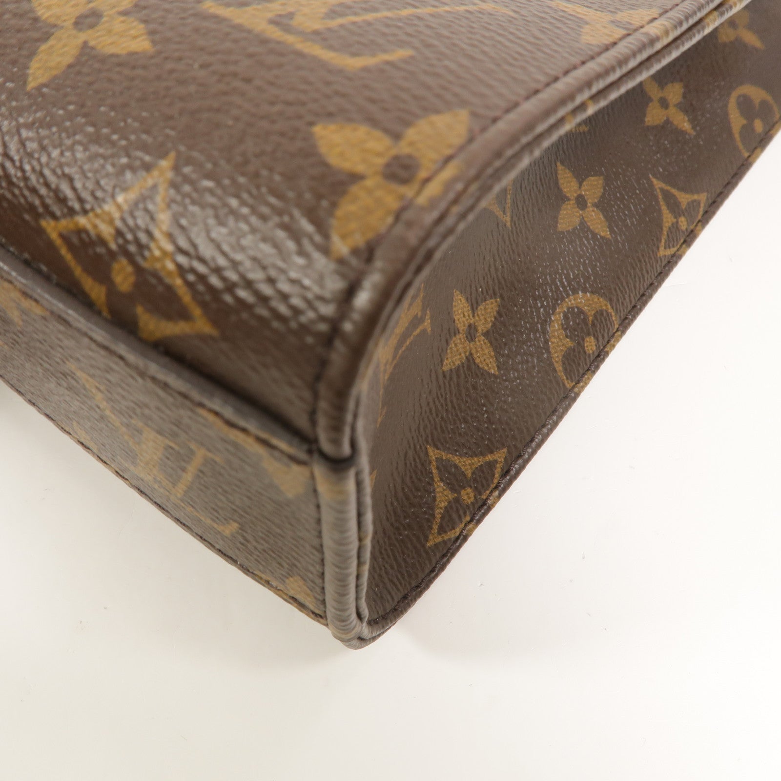 LOUIS VUITTON Monogram Sac Plat BB金扣手挽肩背兩用袋