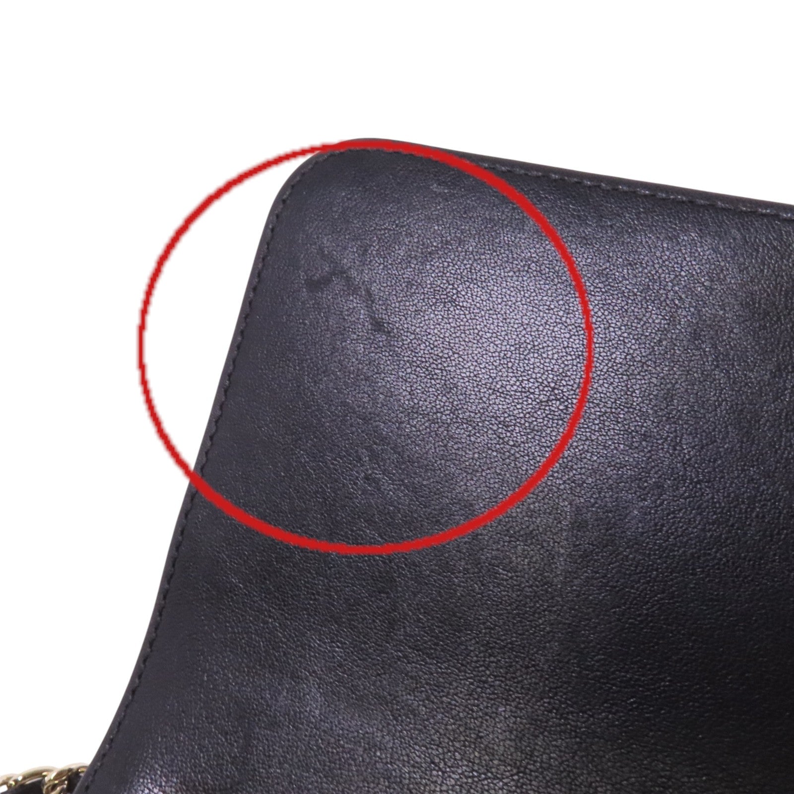 CHANEL 羊皮皮革Chain Shoulder Bag金扣鏈帶肩背袋