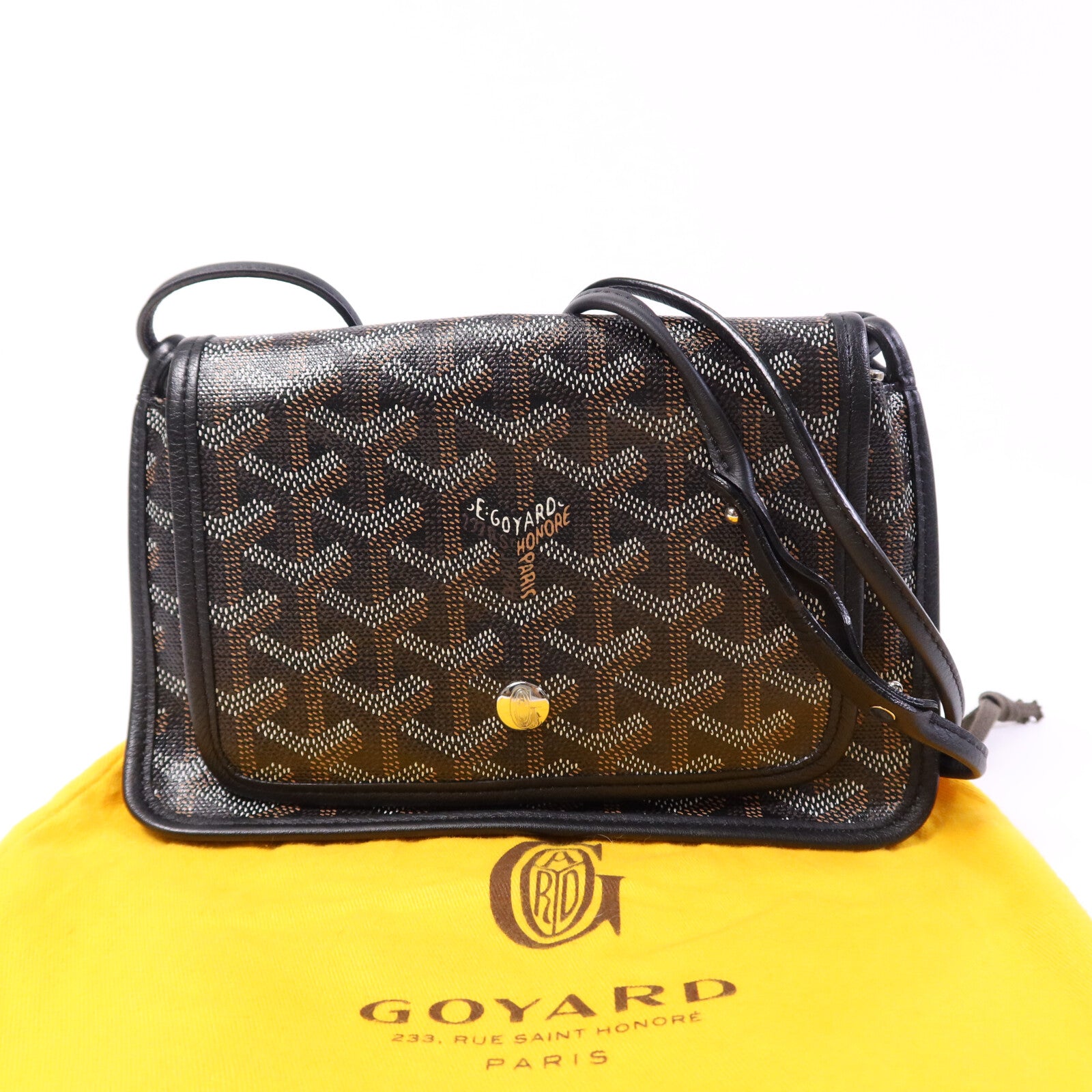 GOYARD 塗層帆布Plumet Shoulder Bag銀扣肩背袋