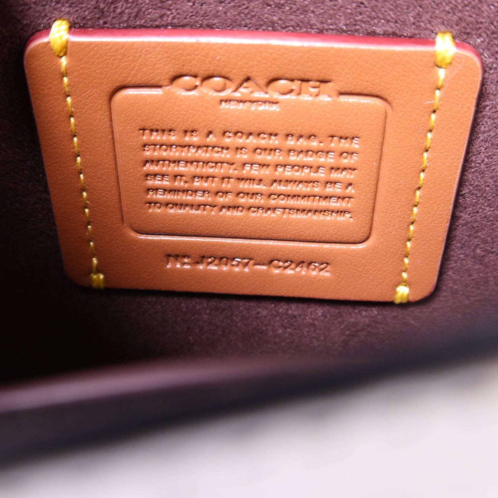 COACH 塗層帆布/牛皮皮革Mini Flap Crossbody Bag鏈帶肩背袋