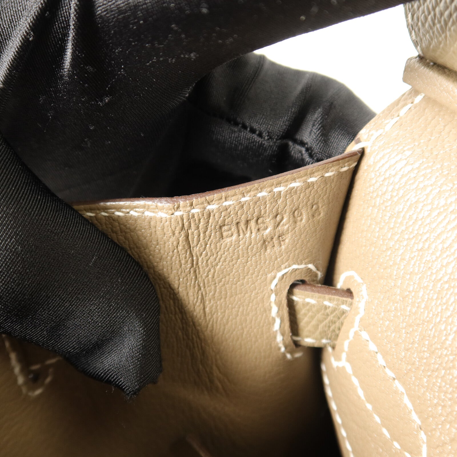 HERMES Epsom皮革Birkin 25手挽袋Etoupe