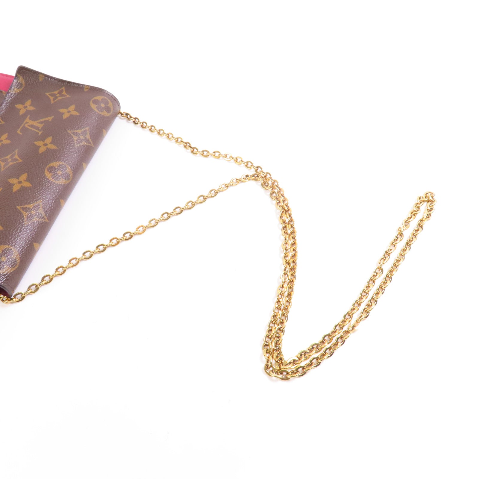 LOUIS VUITTON LV GHW Portefeuille Flore Chain Shoulder Bag M69578 Monogram Brown