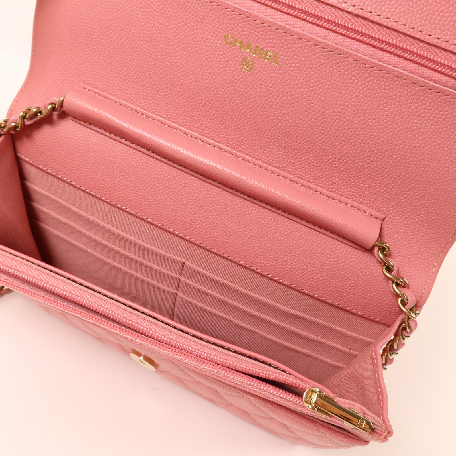 CHANEL 牛皮皮革WOC Wallet On Chain鏈帶肩背袋
